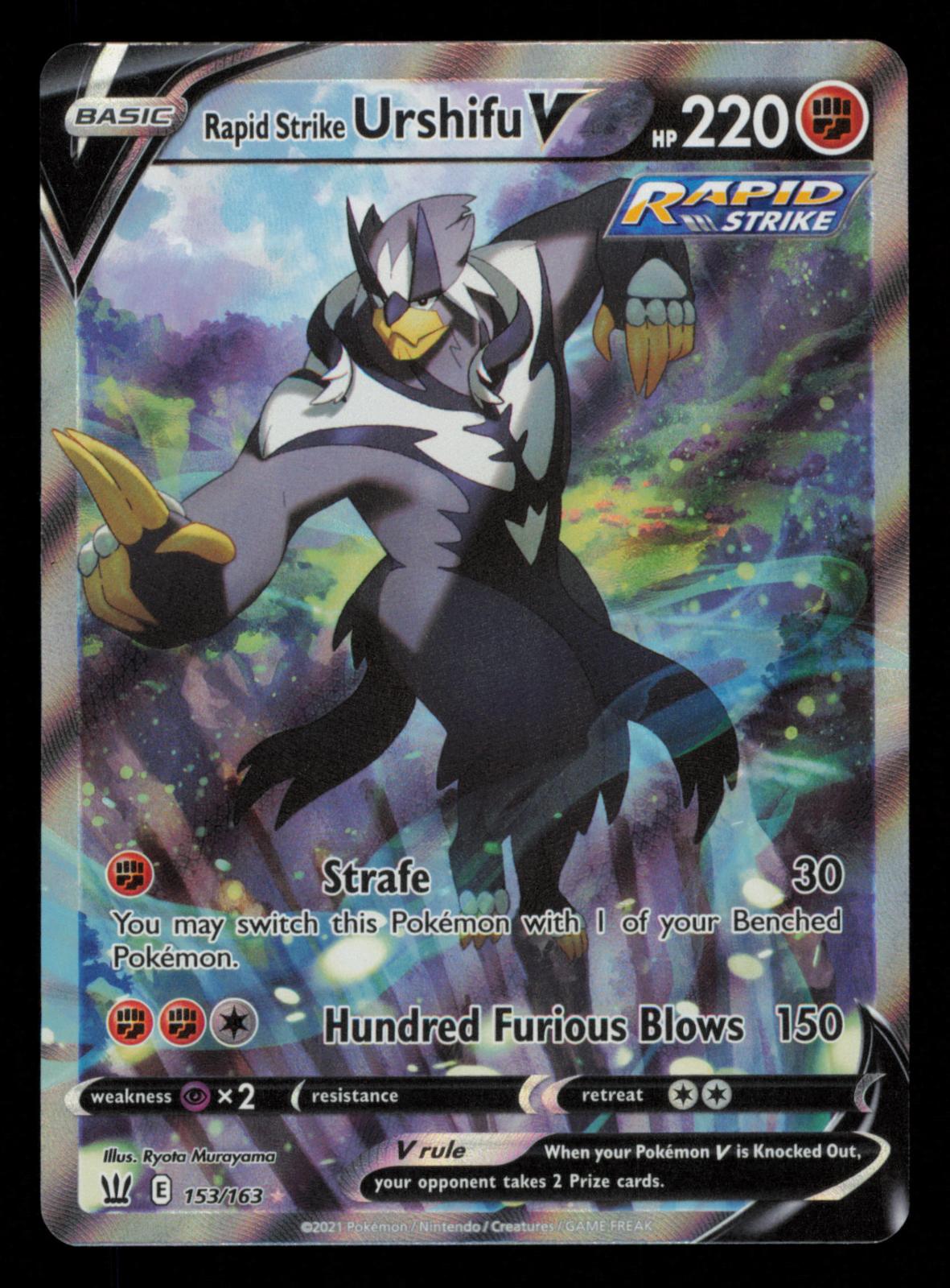 Rapid Strike Urshifu V 153/163 Ultra Rare Battle Styles Pokemon Holo