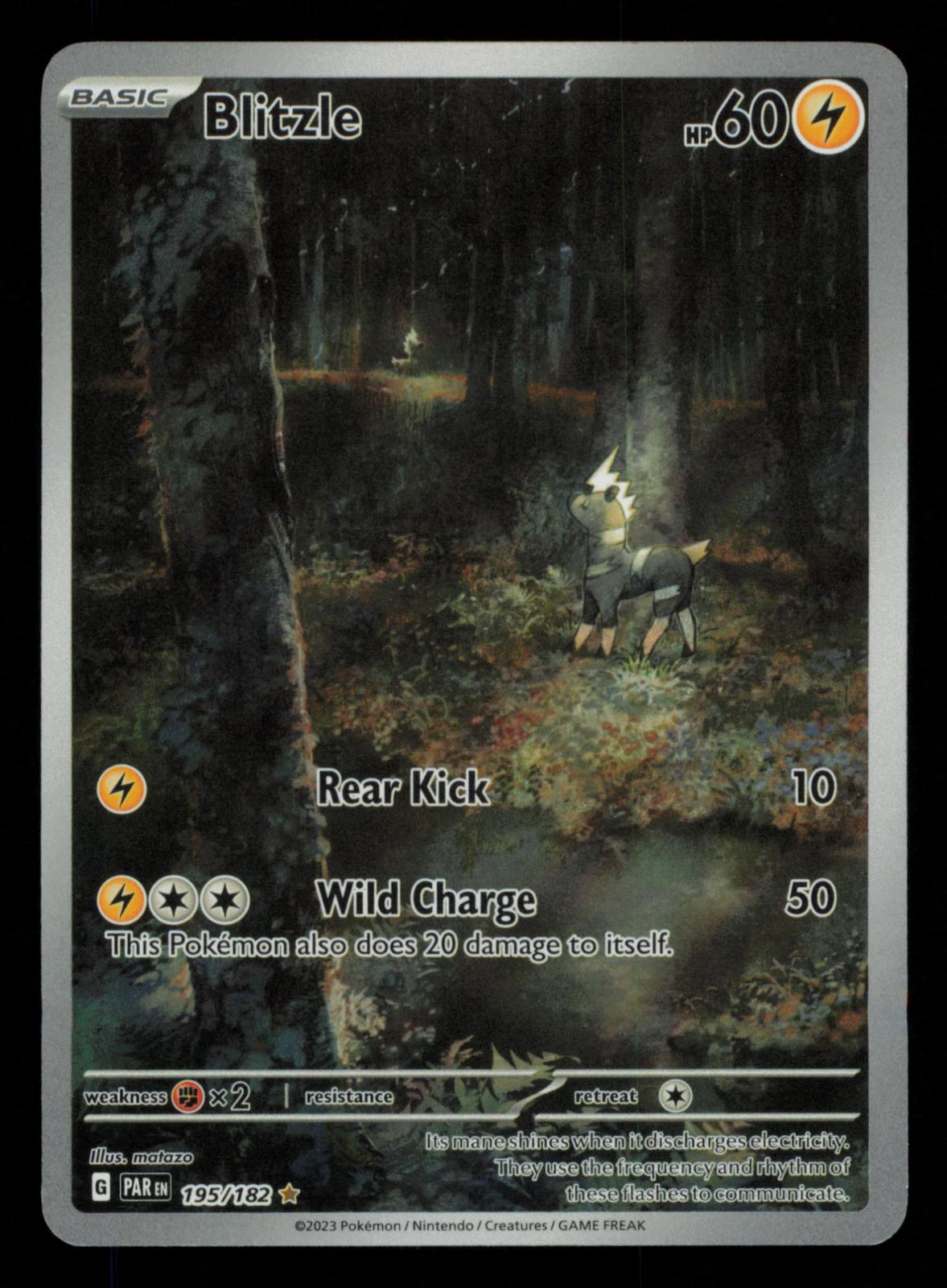 Blitzle 195/182 Illustration Rare Paradox Rift Pokemon Holo
