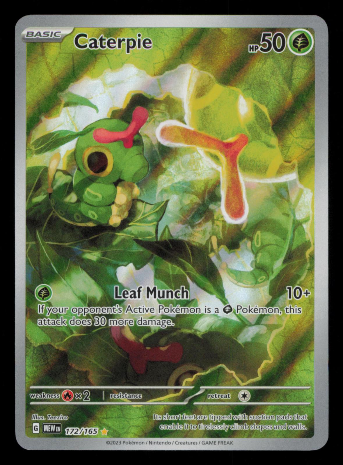 Caterpie 172/165 Illustration Rare 151 Pokemon
