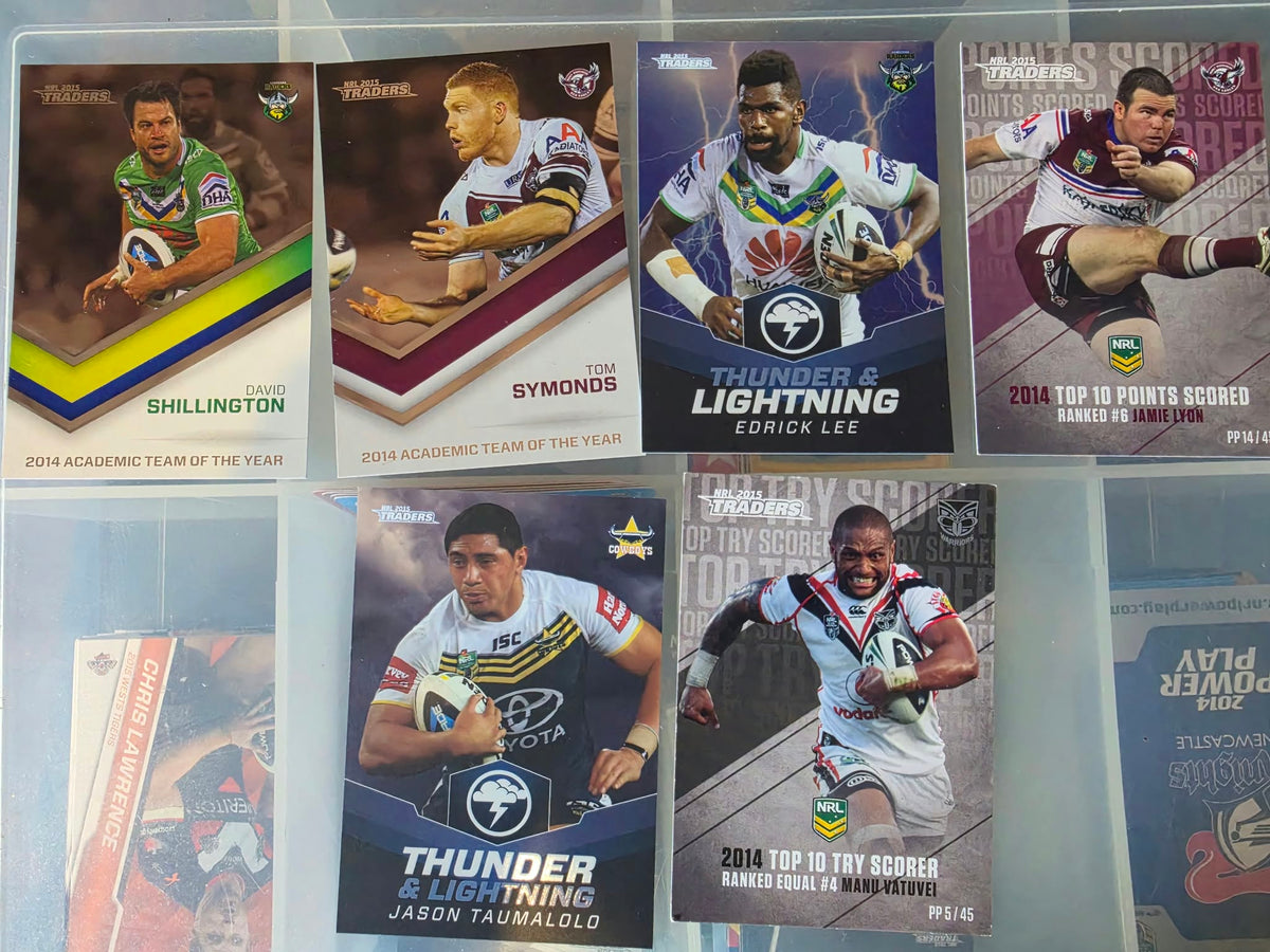 NRL Trading Cards Collection Lot - 2013-2015 ESP Traders Cards, Footy Superstars, Inserts & Parallels