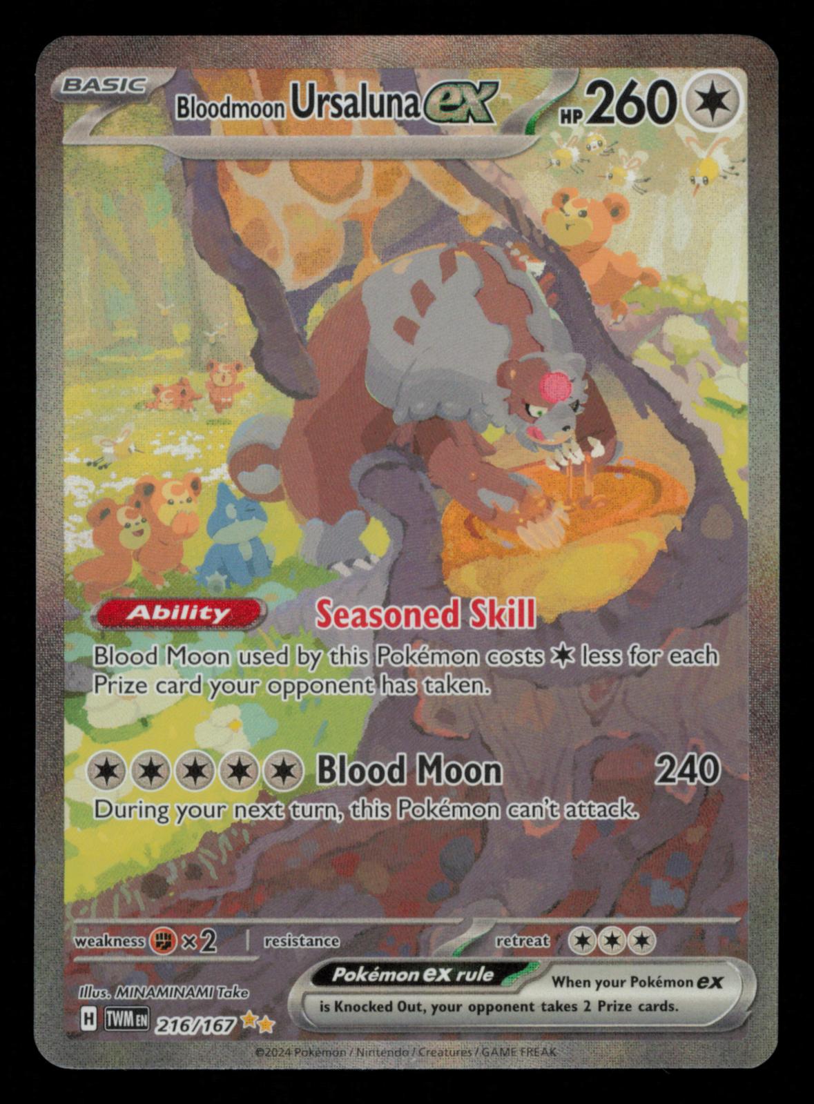 Bloodmoon Ursaluna ex 216/167 Twilight Masquerade Pokemon 