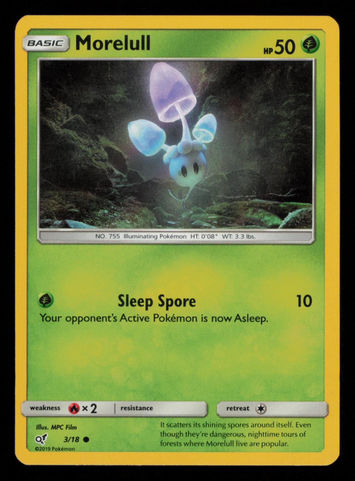 Morelull 3/18 Common Detective Pikachu Pokemon