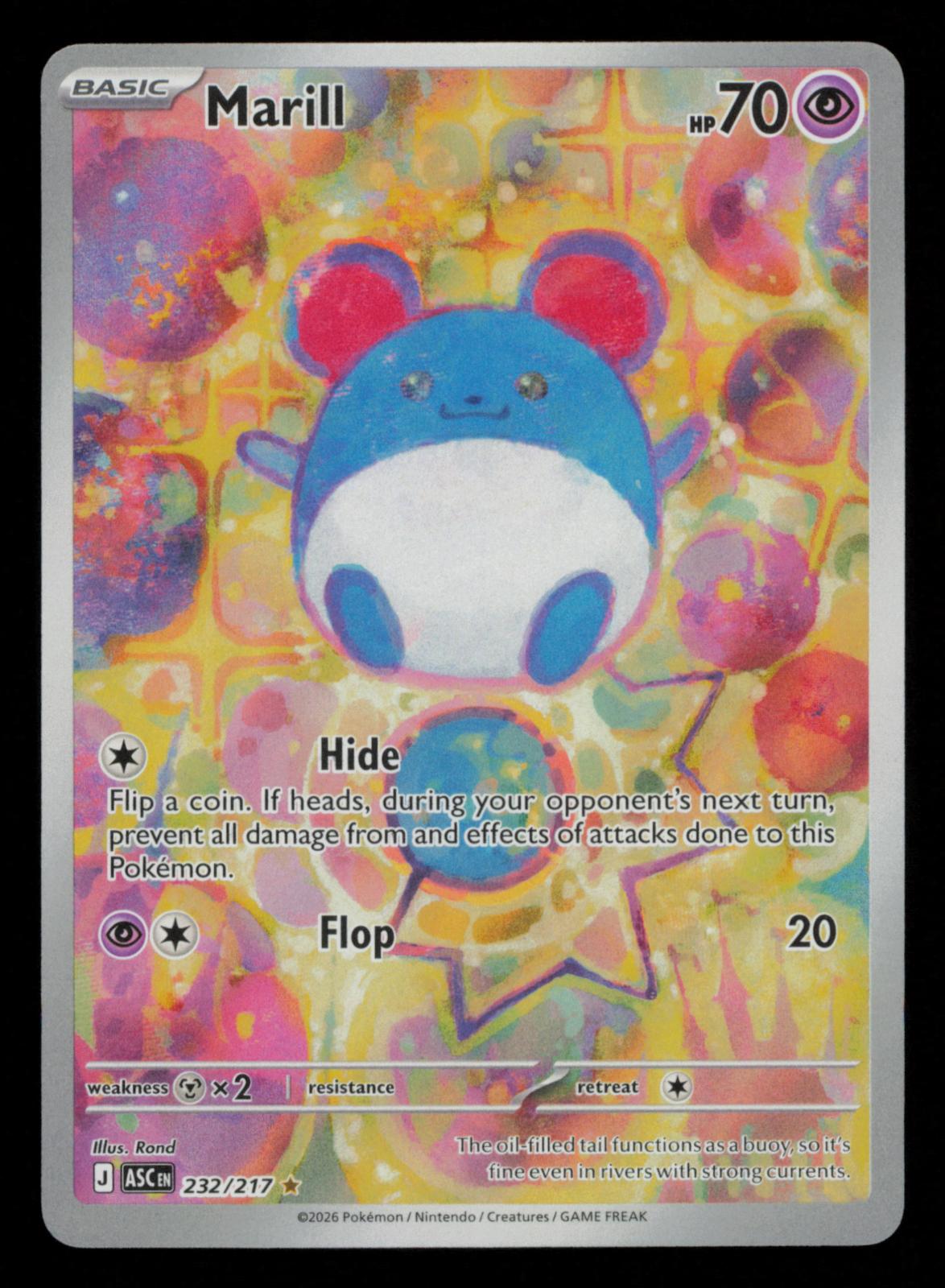Marill 232/217 Illustration Rare Ascended Heroes Pokemon
