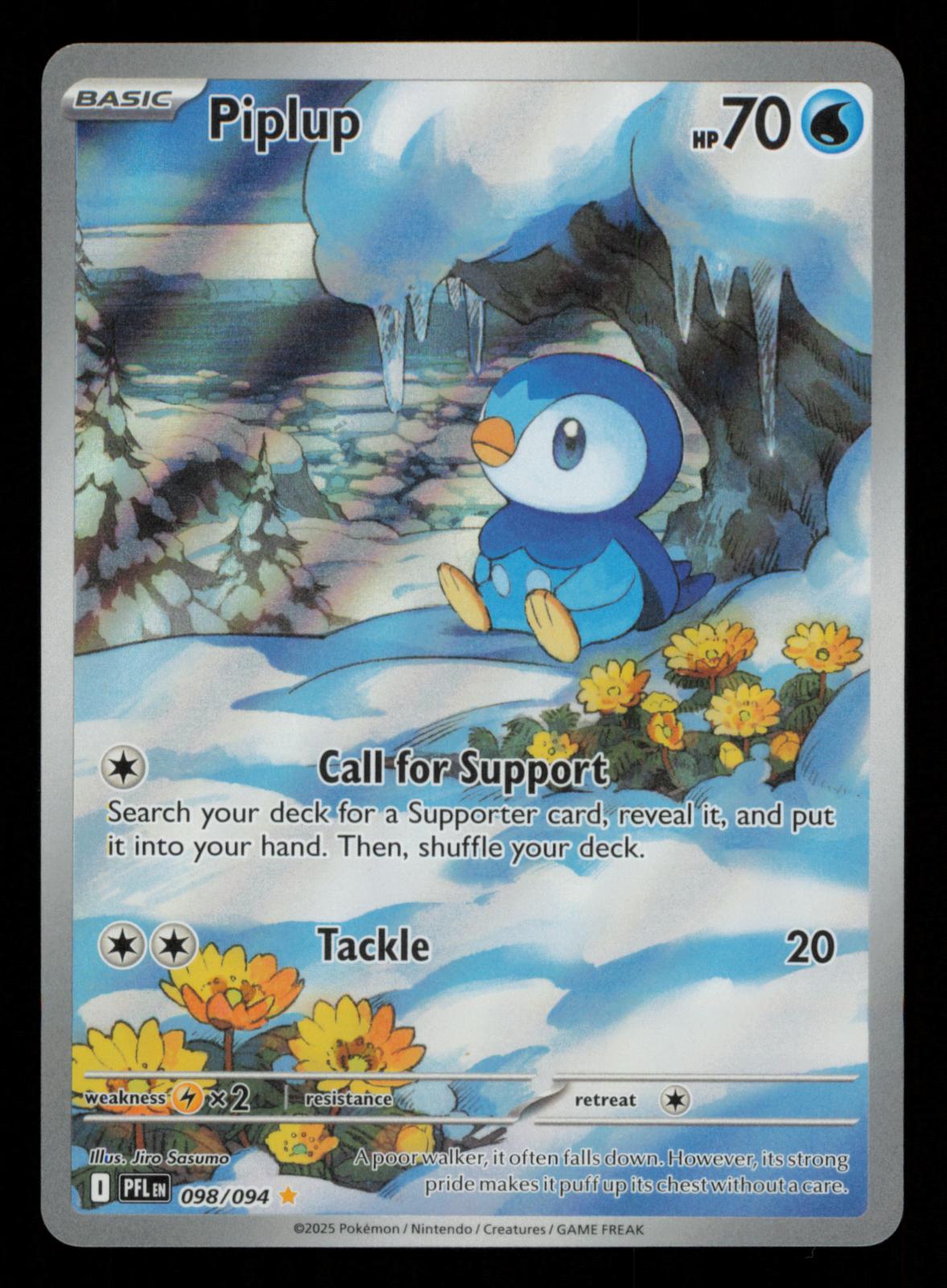 Piplup 098/094 Illustration Rare Phantasmal Flames Pokemon Holo