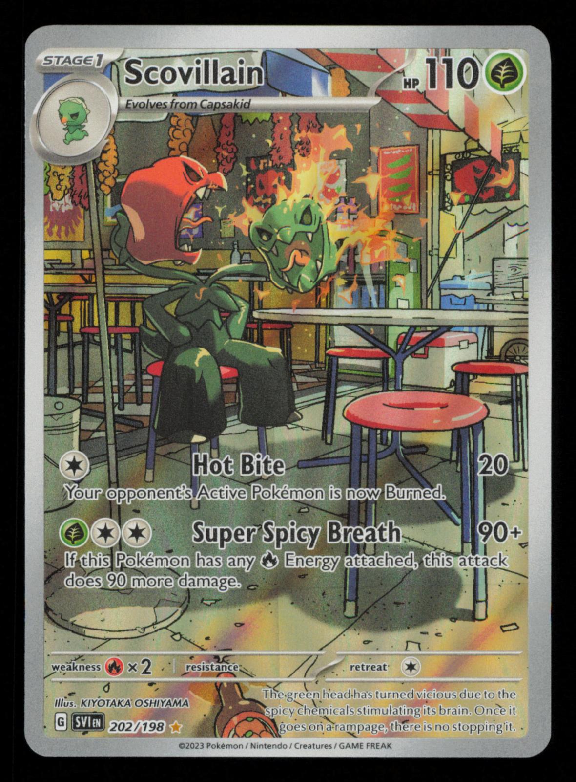 Scovillain 202/198 Illustration Rare Scarlet & Violet Pokemon Holo 