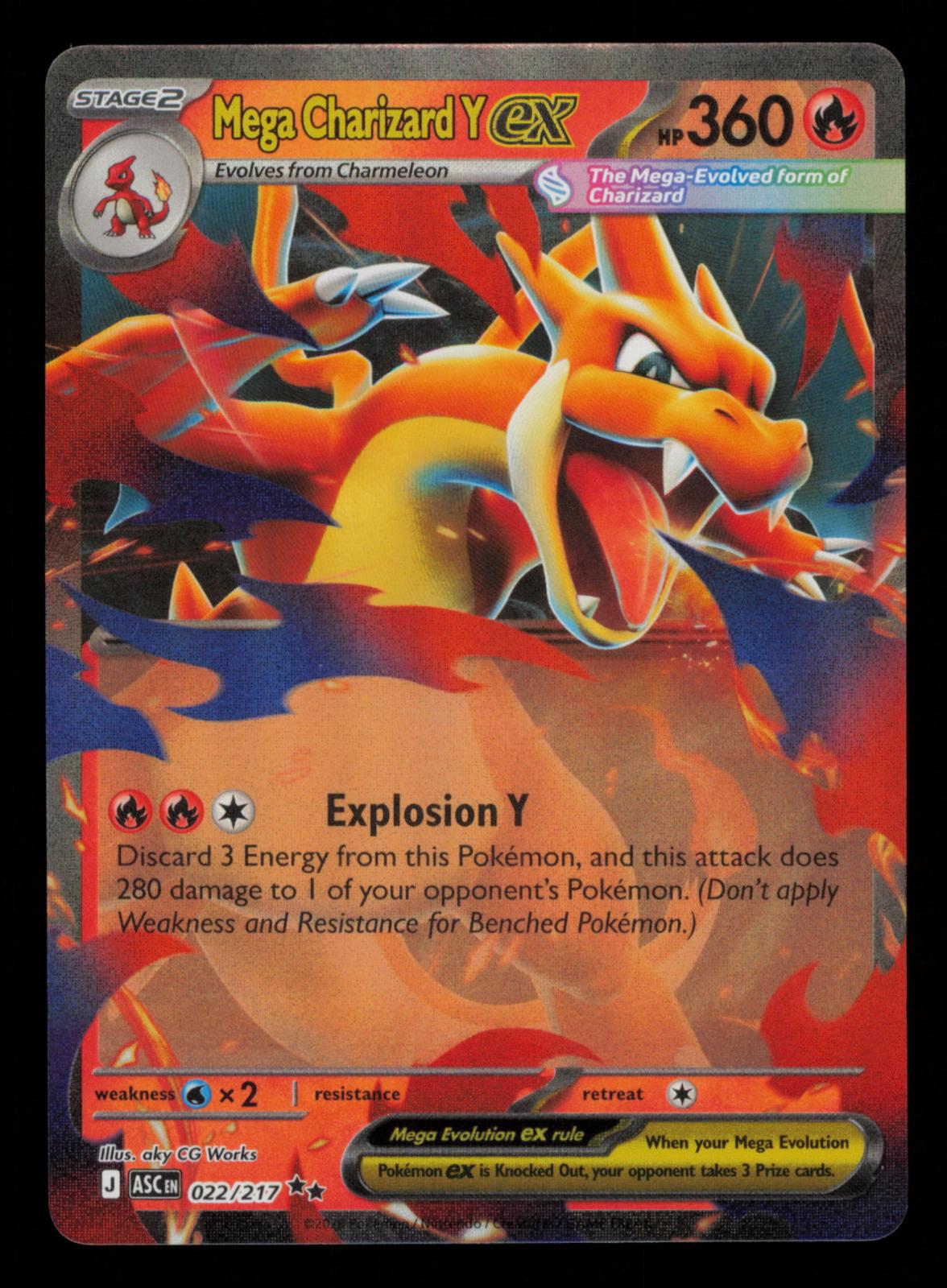 Mega Charizard Y ex 022/217 Double Rare Ascended Heroes Pokemon