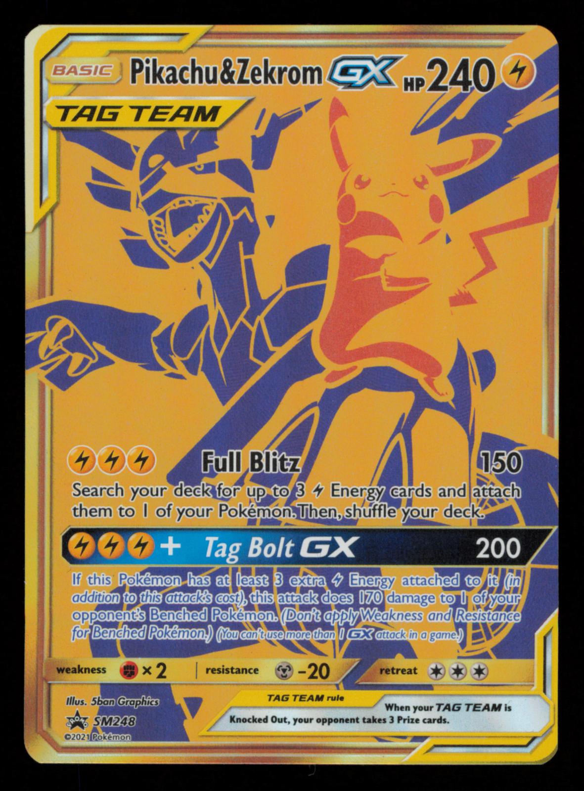 Pikachu & Zekrom GX - SM248 Holo Promo Sun & Moon Promo Pokemon
