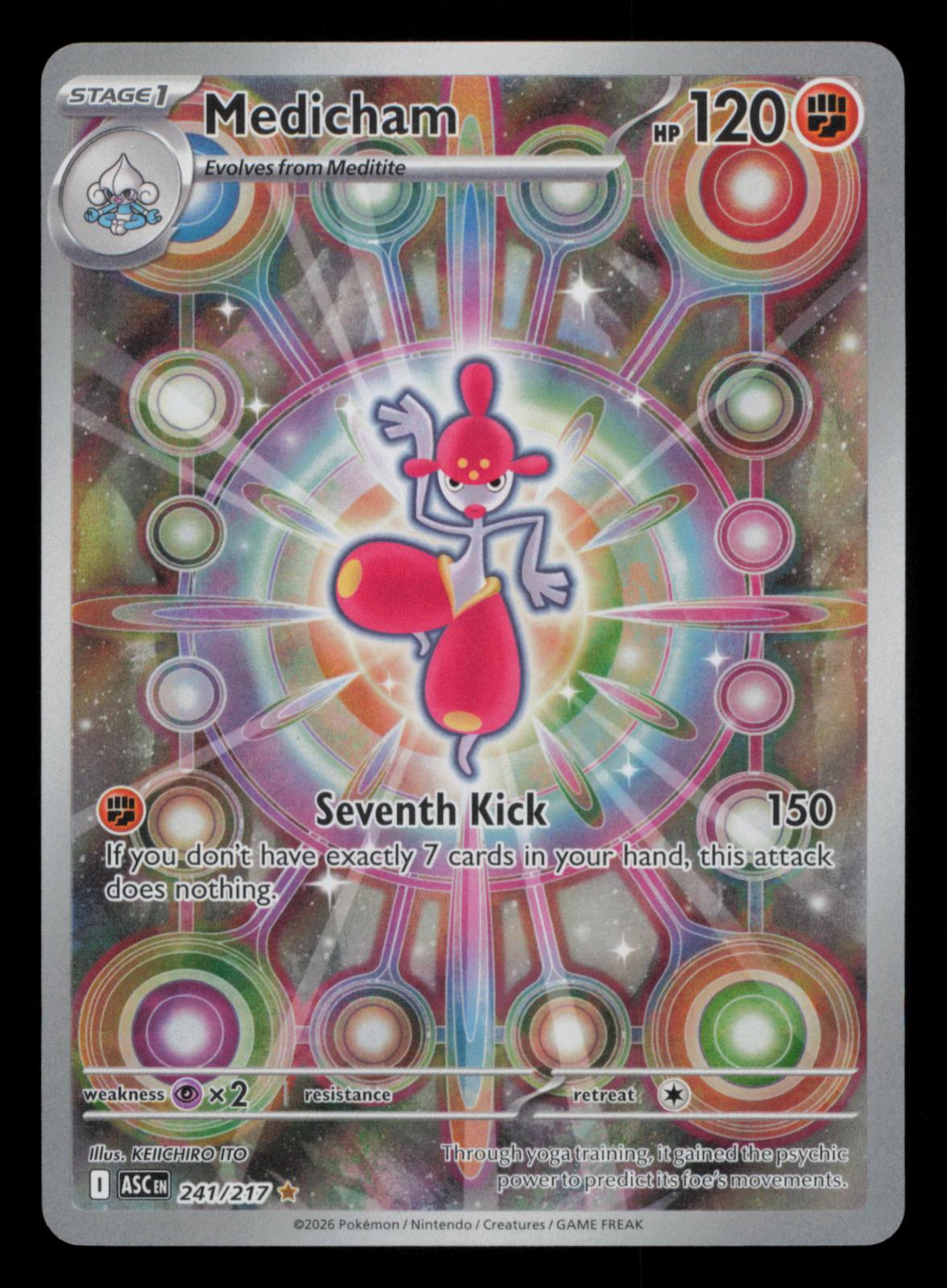 Medicham 241/217 Illustration Rare Ascended Heroes Pokemon