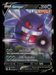 Gengar V 156/264 Holo V Rare Fusion Strike Pokemon