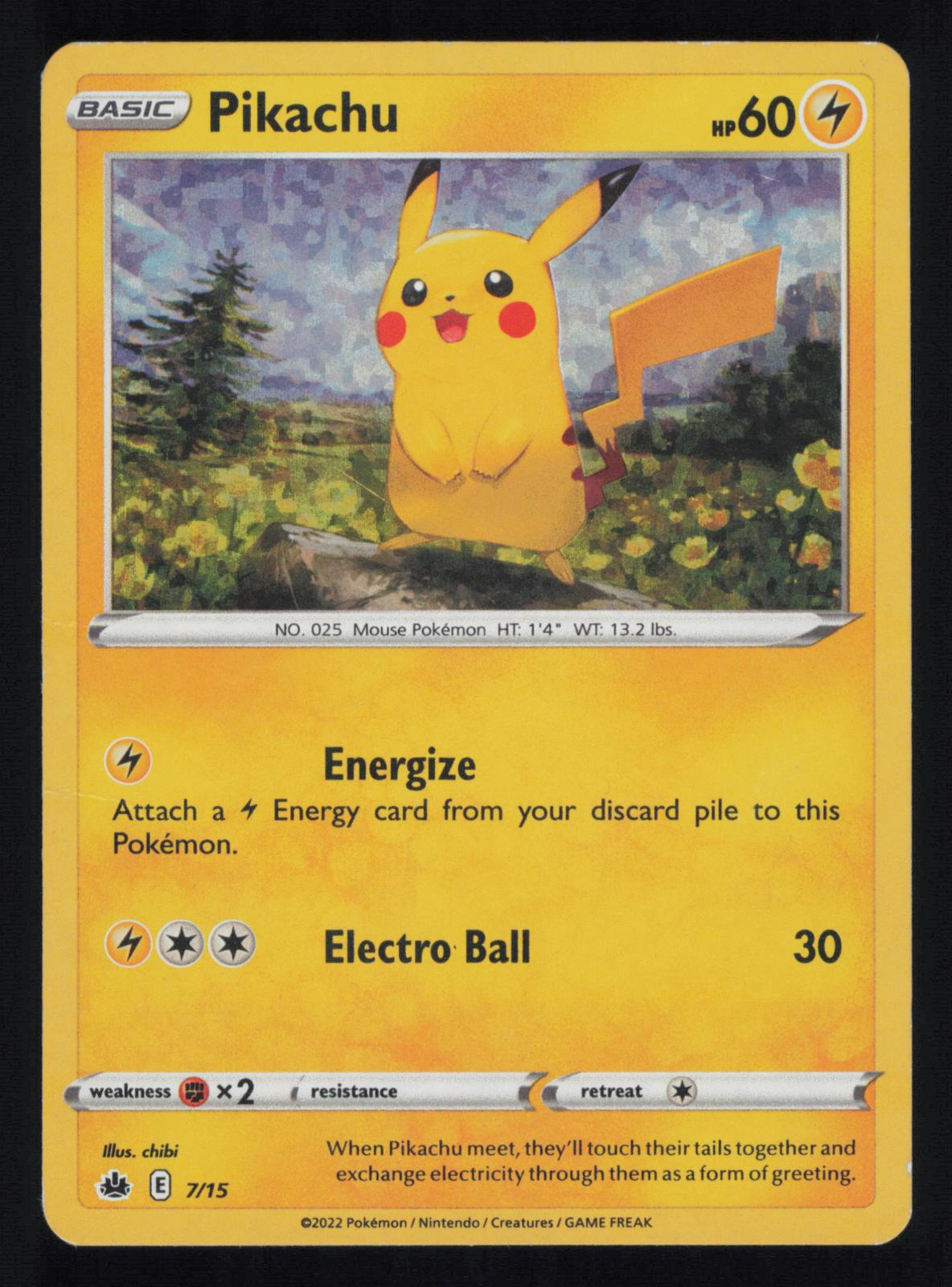 Pikachu 007/015 Holo Promo McDonald's Promos 2022 Pokemon