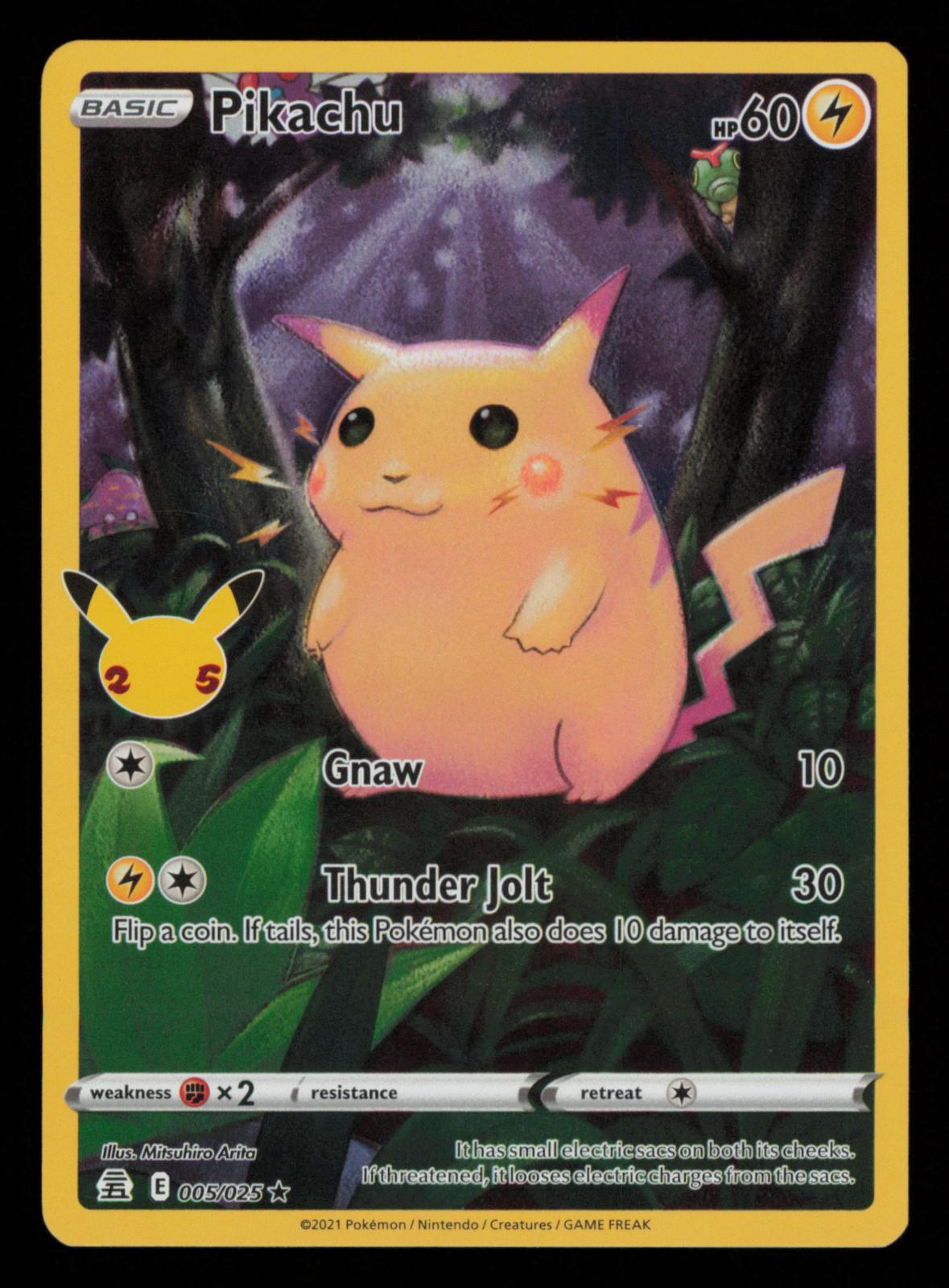 Pikachu 005/025 Holo Rare Celebrations Pokemon