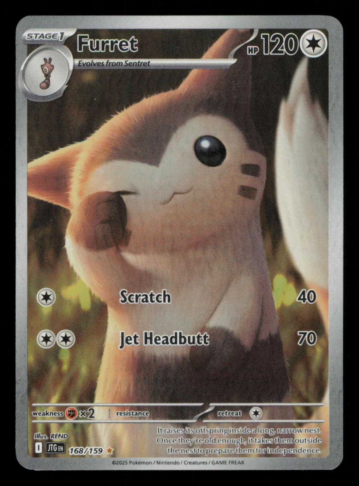 Furret 168/159 Illustration Rare Journey Together Pokemon