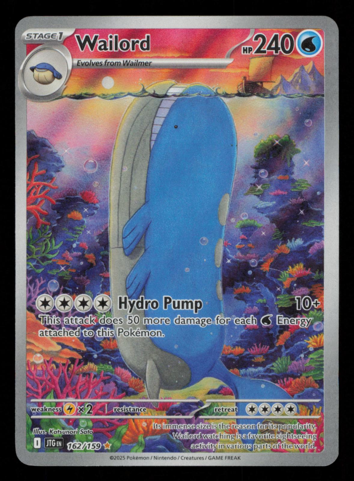 Wailord 162/159 Illustration Rare Journey Together Pokemon Holo