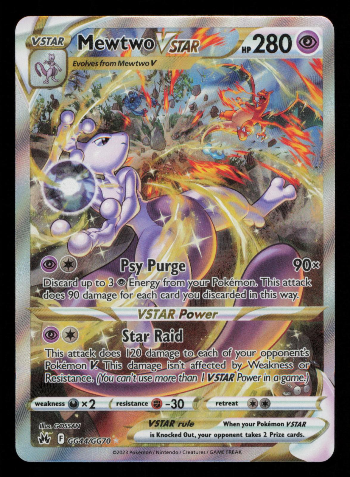 Mewtwo VSTAR GG44/GG70 Holo VSTAR Rare Crown Zenith Galarian Gallery Pokemon