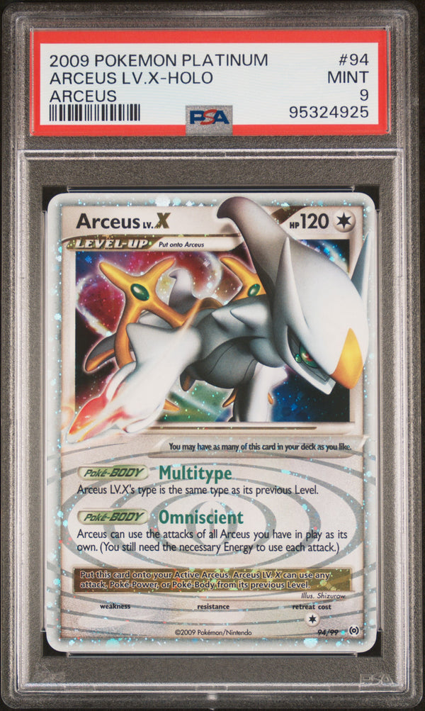 Arceus LV.X Holo 94/99 Arceus Pokemon PSA 9