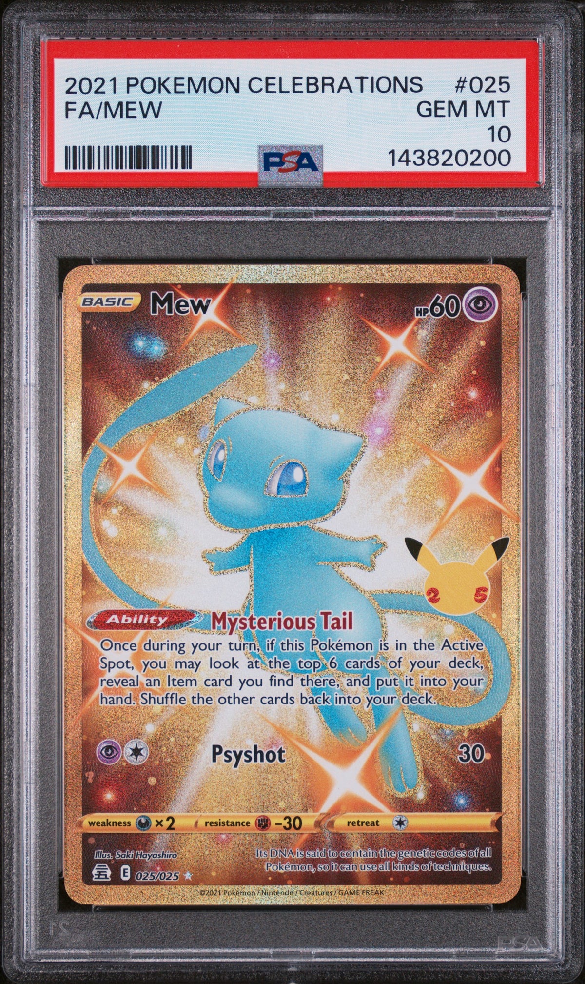 Mew 025 Celebrations Pokemon PSA 10