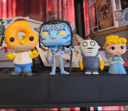 Homer Simpson, Jake Sully, Olaf, Cinderalla Funko pops