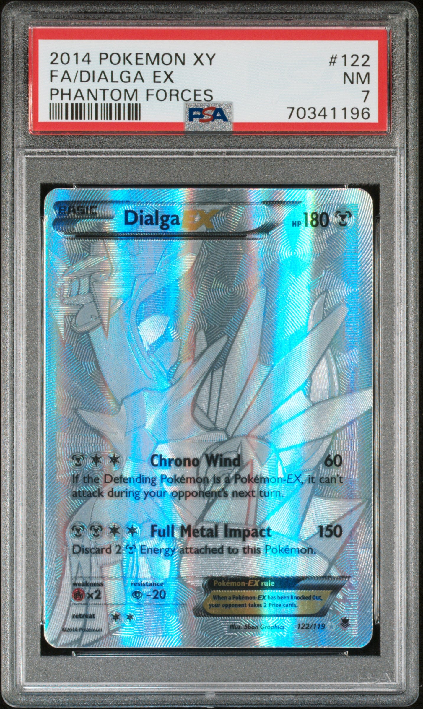 Dialga EX 122/119 Phantom Forces Pokemon PSA 7