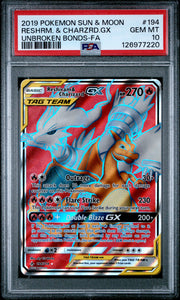 Reshiram & Charizard Gx 194/214 Unbroken Bonds Pokemon PSA 10