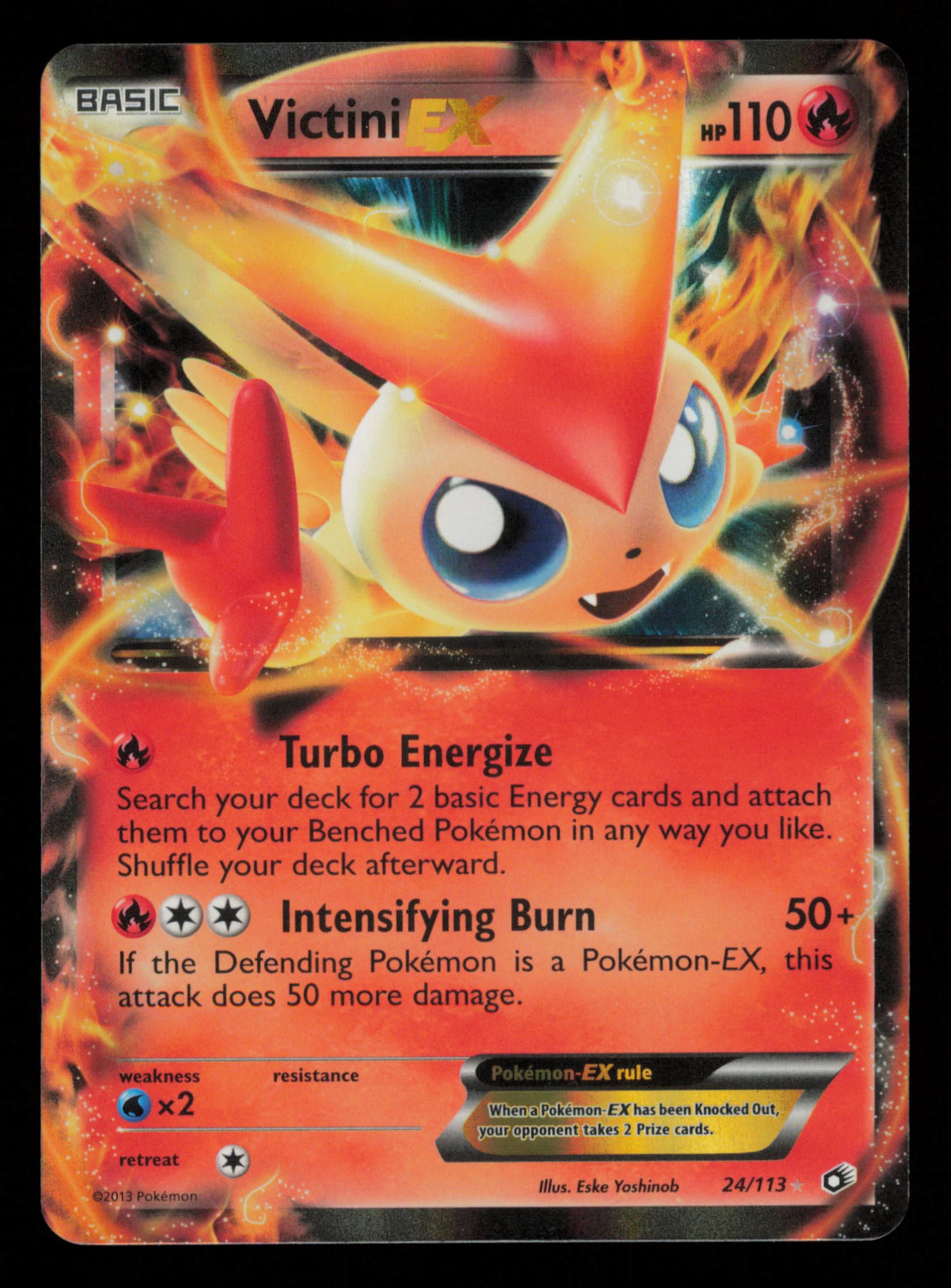 Victini EX 24/113 Holo Rare EX Legendary Treasures Pokemon