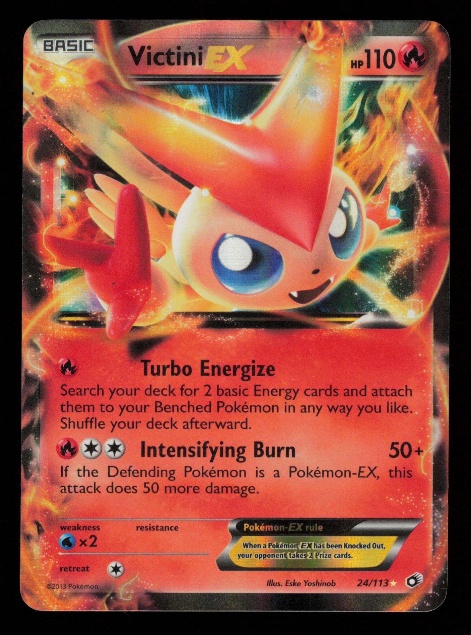 Victini EX 24/113 Holo Rare EX Legendary Treasures Pokemon