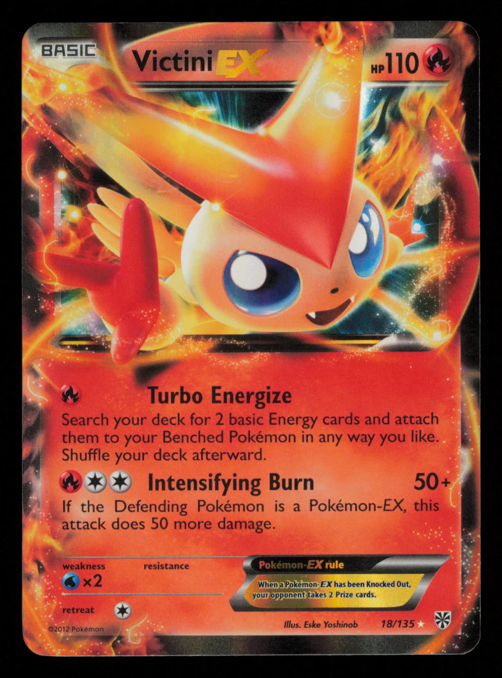 Victini EX 18/135 Holo Rare EX Plasma Storm Pokemon