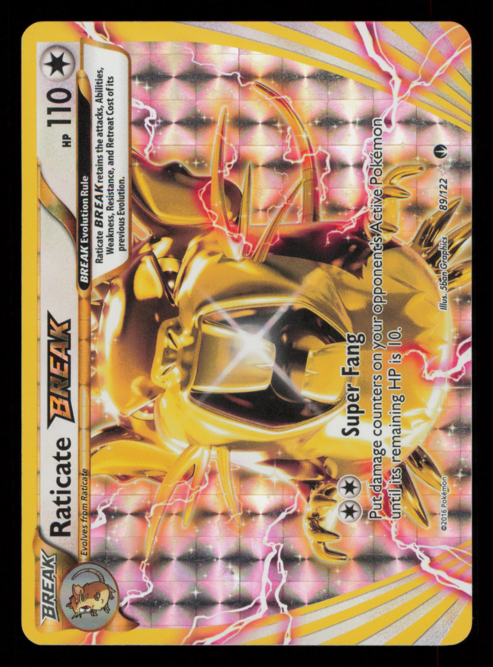 Raticate BREAK 89/122 Rare BREAK BREAKpoint Pokemon