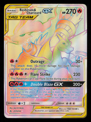 Reshiram & Charizard GX 217/214 Rare Rainbow Unbroken Bonds Pokemon
