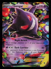 Gengar EX 34/119 Holo Rare EX Phantom Forces Pokemon - Back middle bottom 