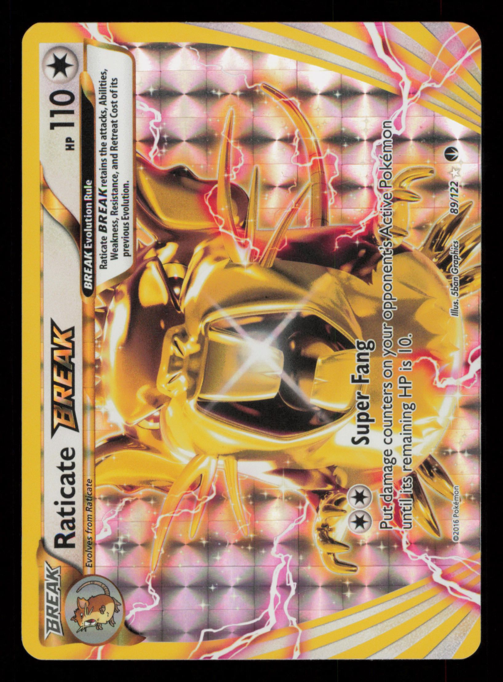 Raticate BREAK 89/122 Rare BREAK BREAKpoint Pokemon