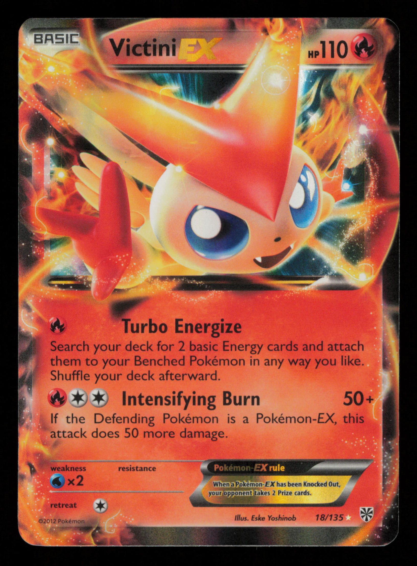 Victini EX 18/135 Holo Rare EX Plasma Storm Pokemon