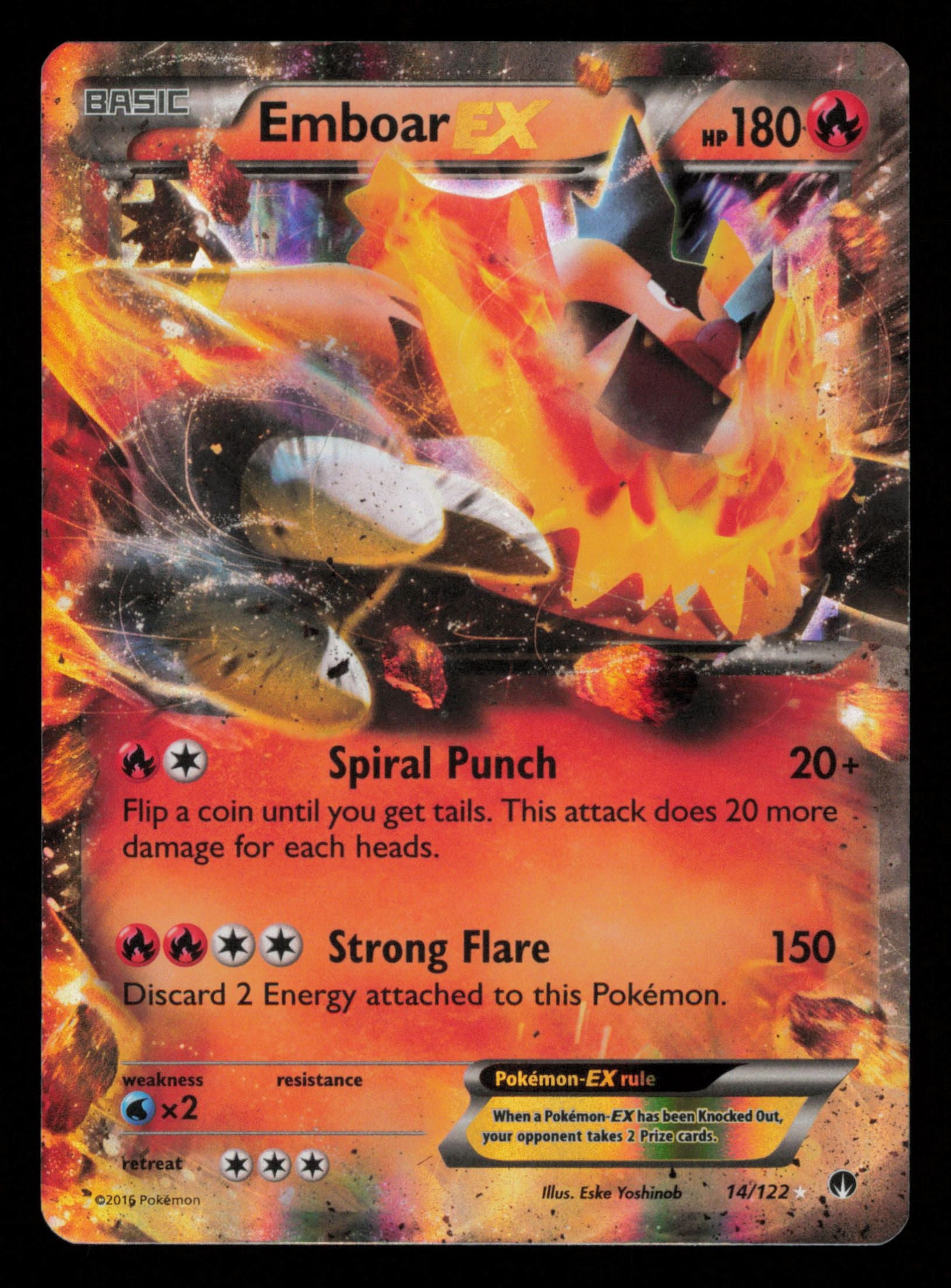 Emboar EX 14/122 Holo Rare EX BREAKpoint Pokemon