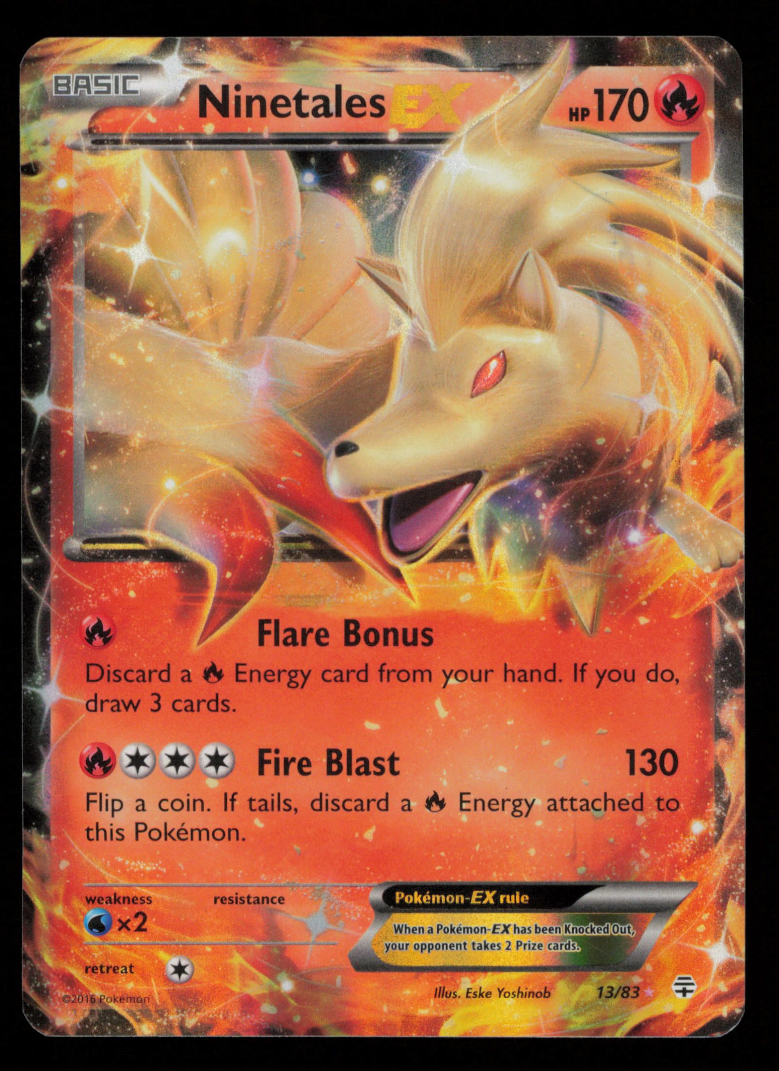 Ninetales EX 13/83 Holo Rare EX Generations Pokemon