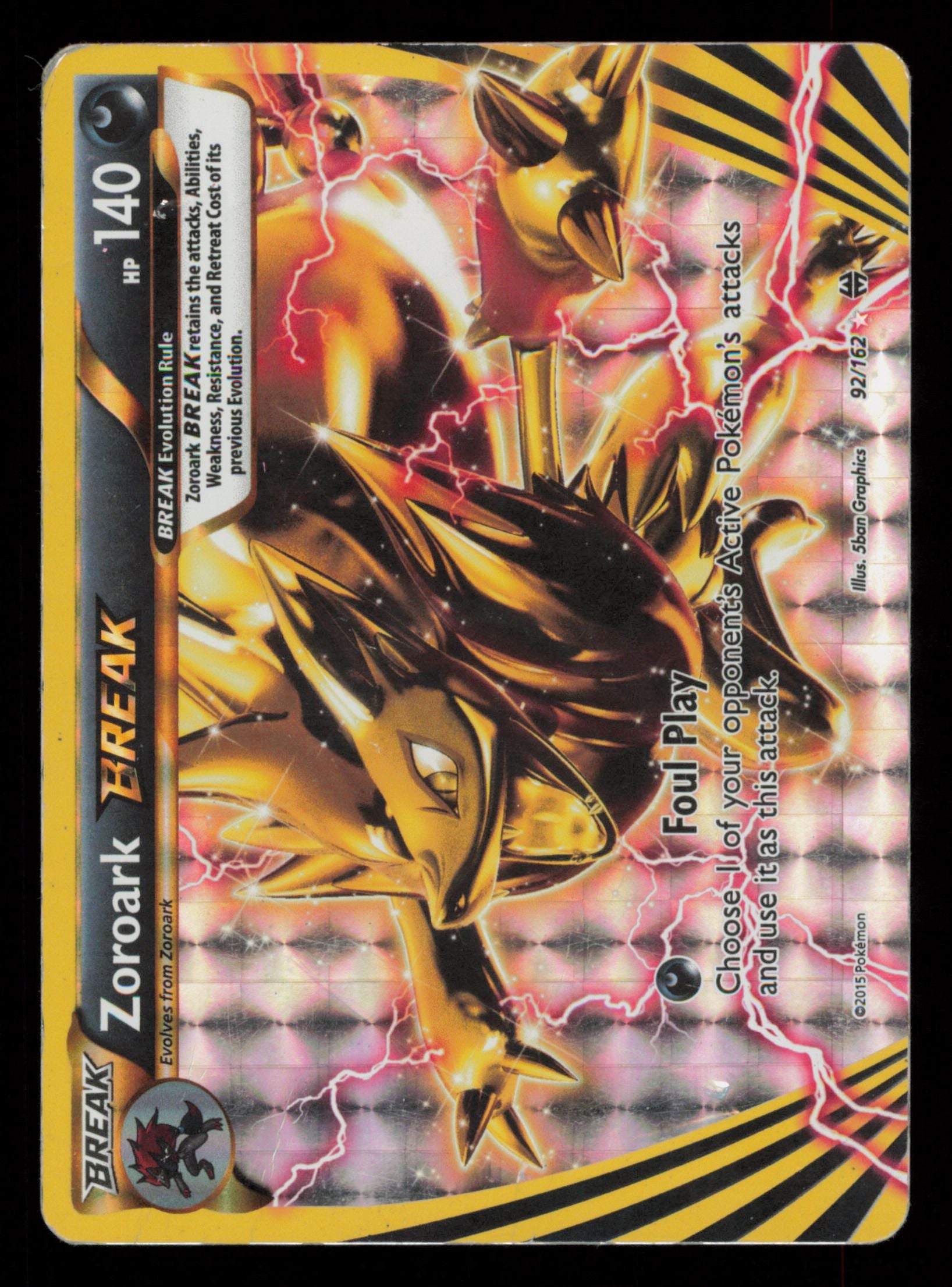 Zoroark BREAK 92/162 Rare BREAK BREAKthrough Pokemon