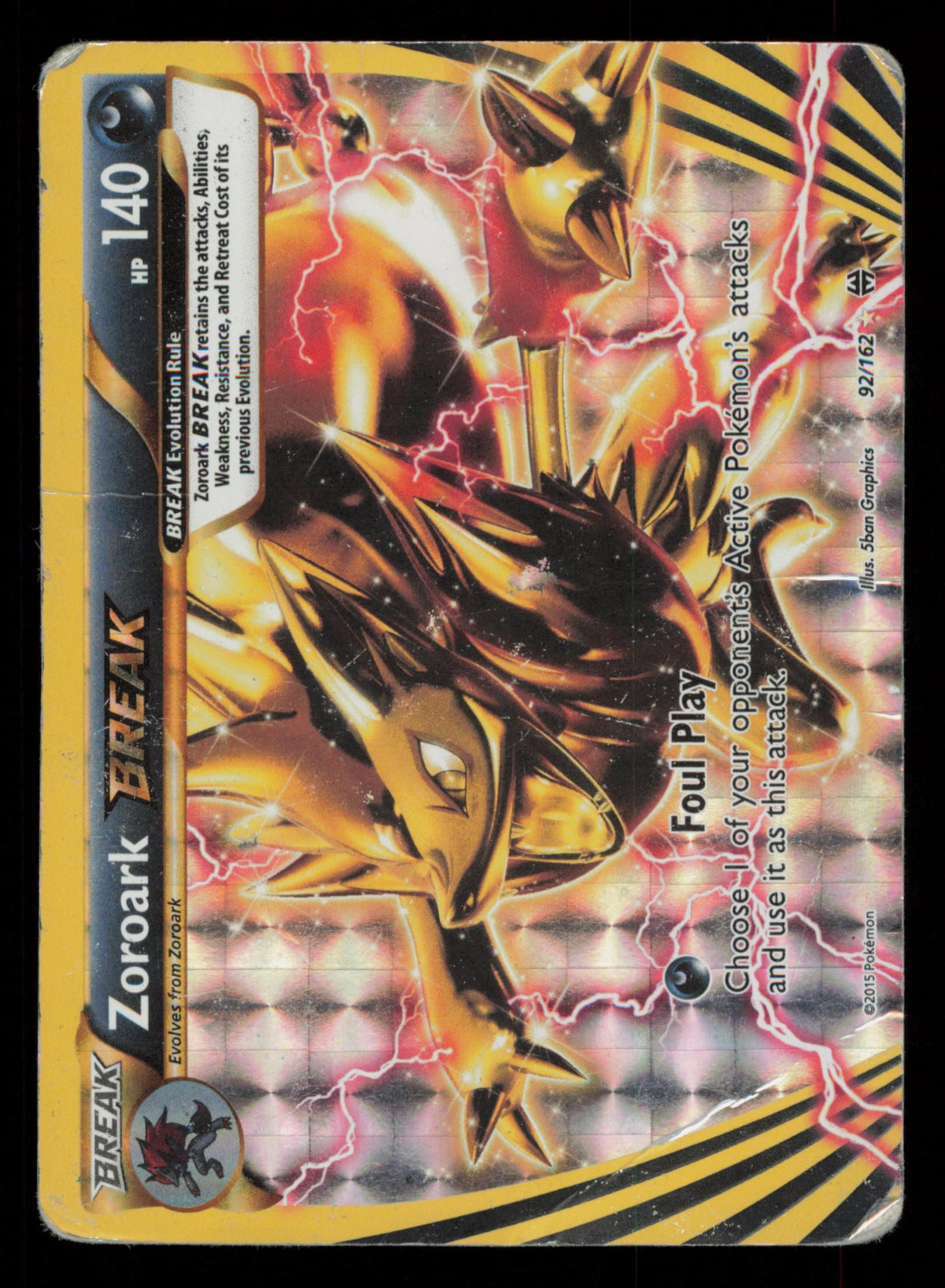 Zoroark BREAK 92/162 Rare BREAK BREAKthrough Pokemon