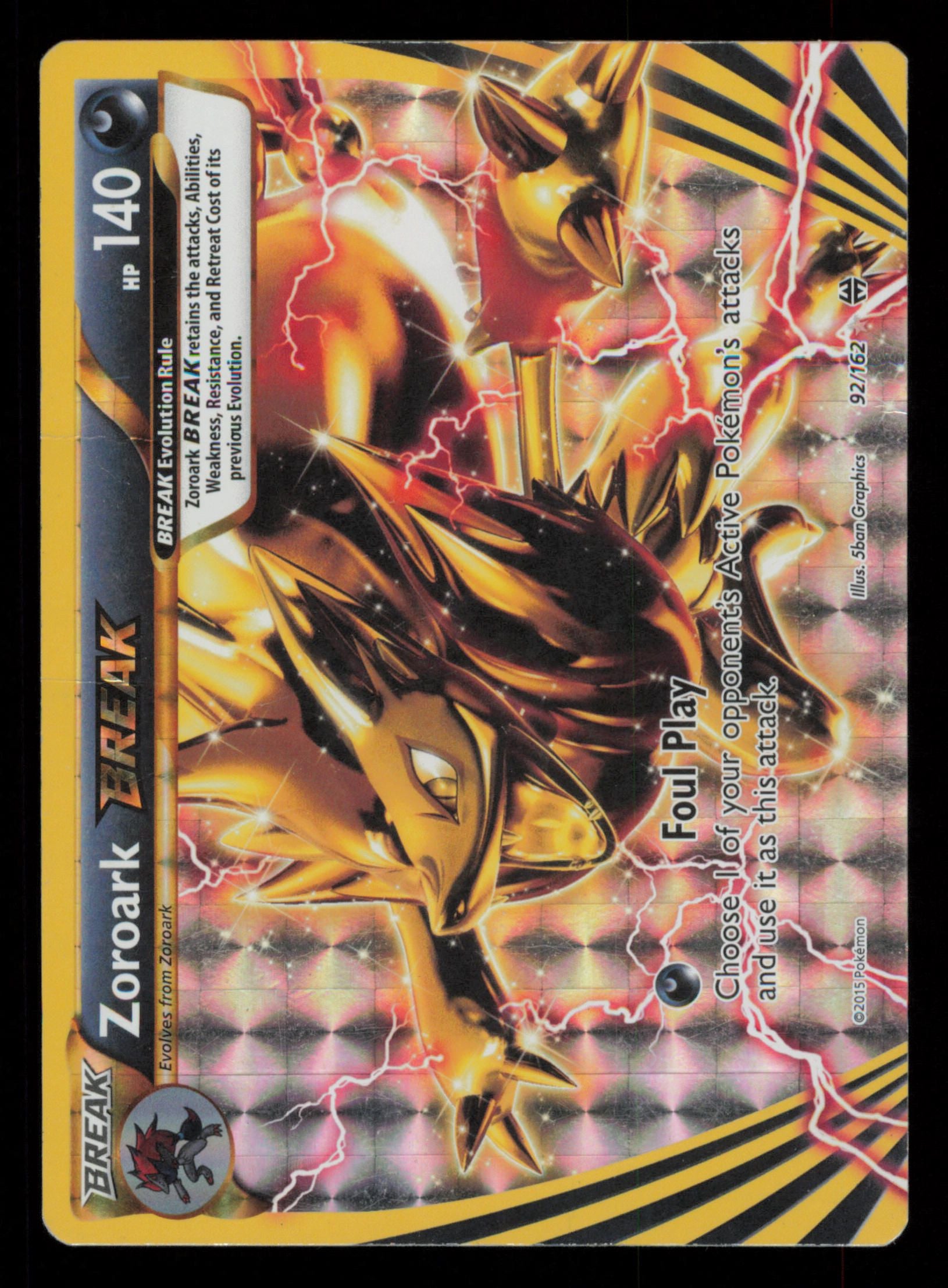 Zoroark BREAK 92/162 Rare BREAK BREAKthrough Pokemon
