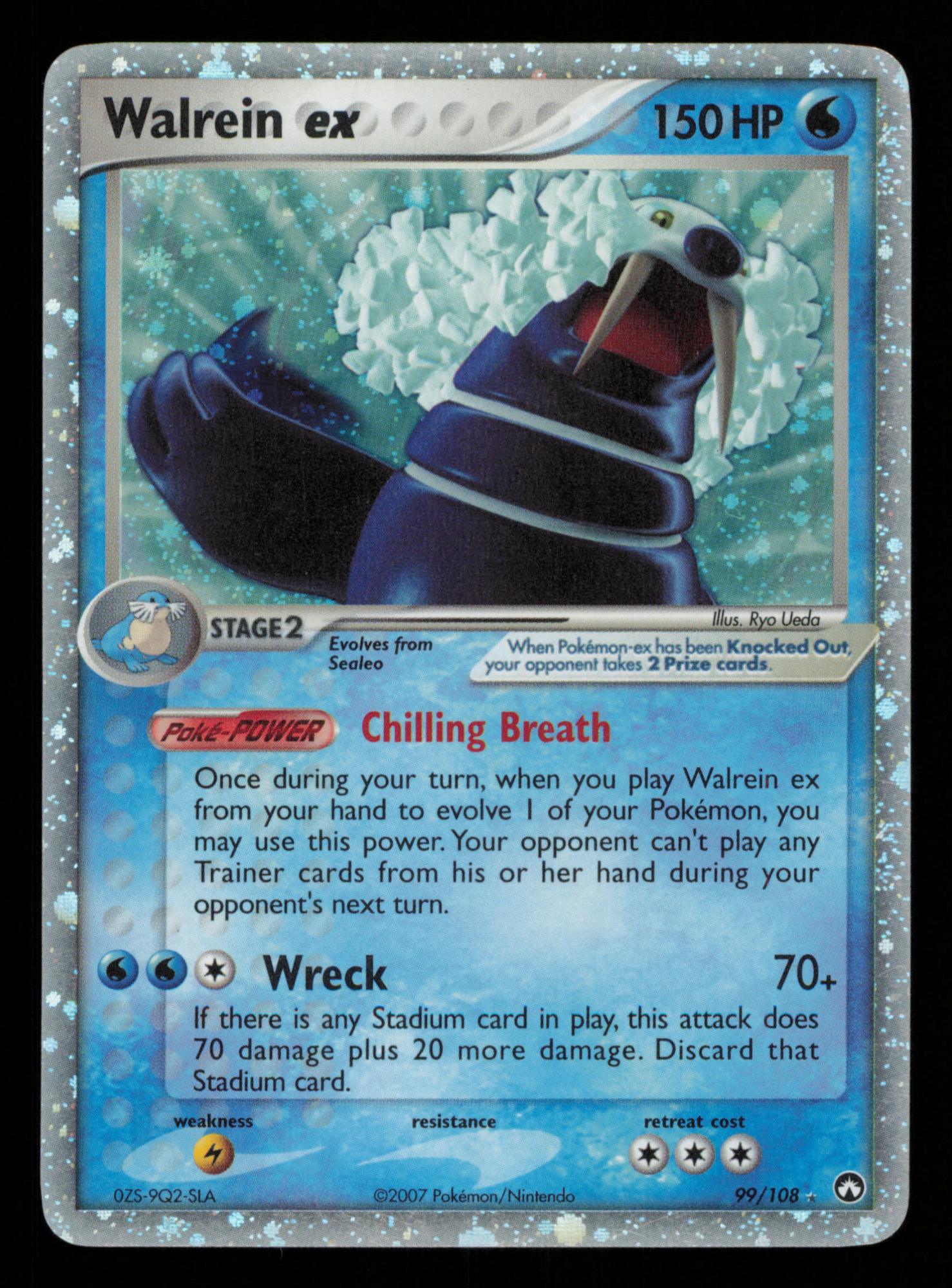 Walrein ex 99/108 Holo Rare EX Power Keepers Pokemon