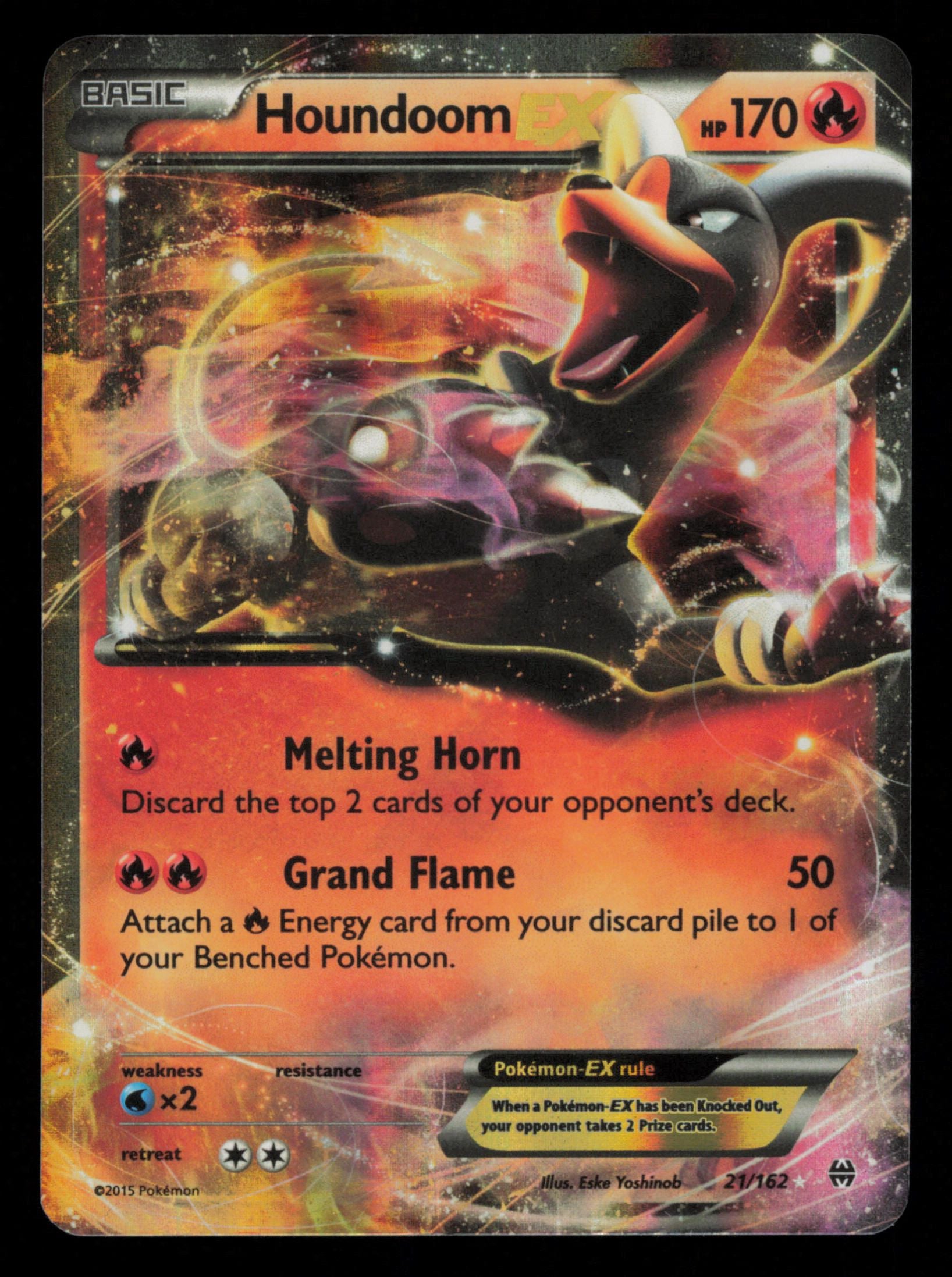 Houndoom EX 21/162 Holo Rare EX BREAKthrough Pokemon