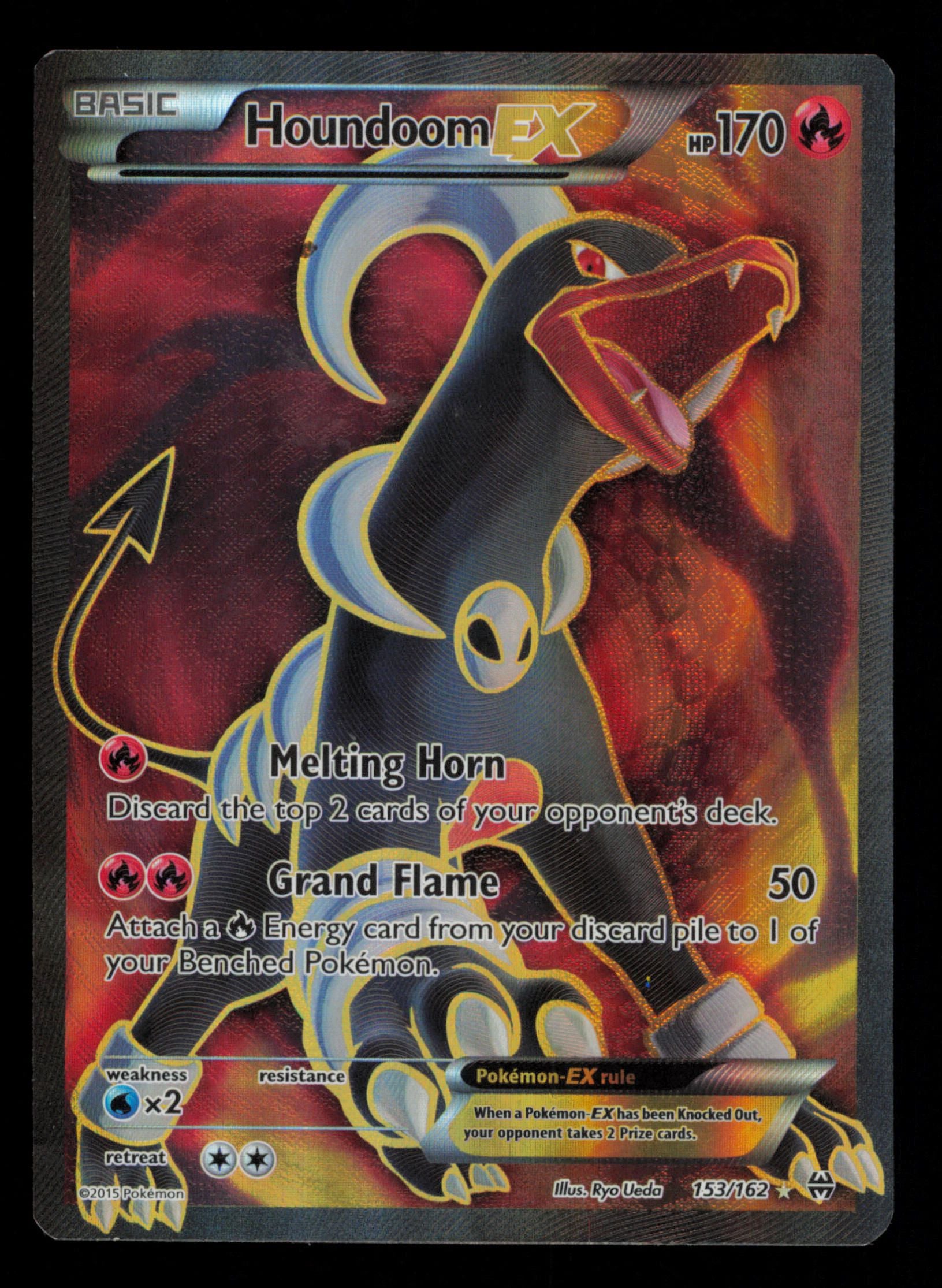 Houndoom EX 153/162 Rare Ultra BREAKthrough Pokemon