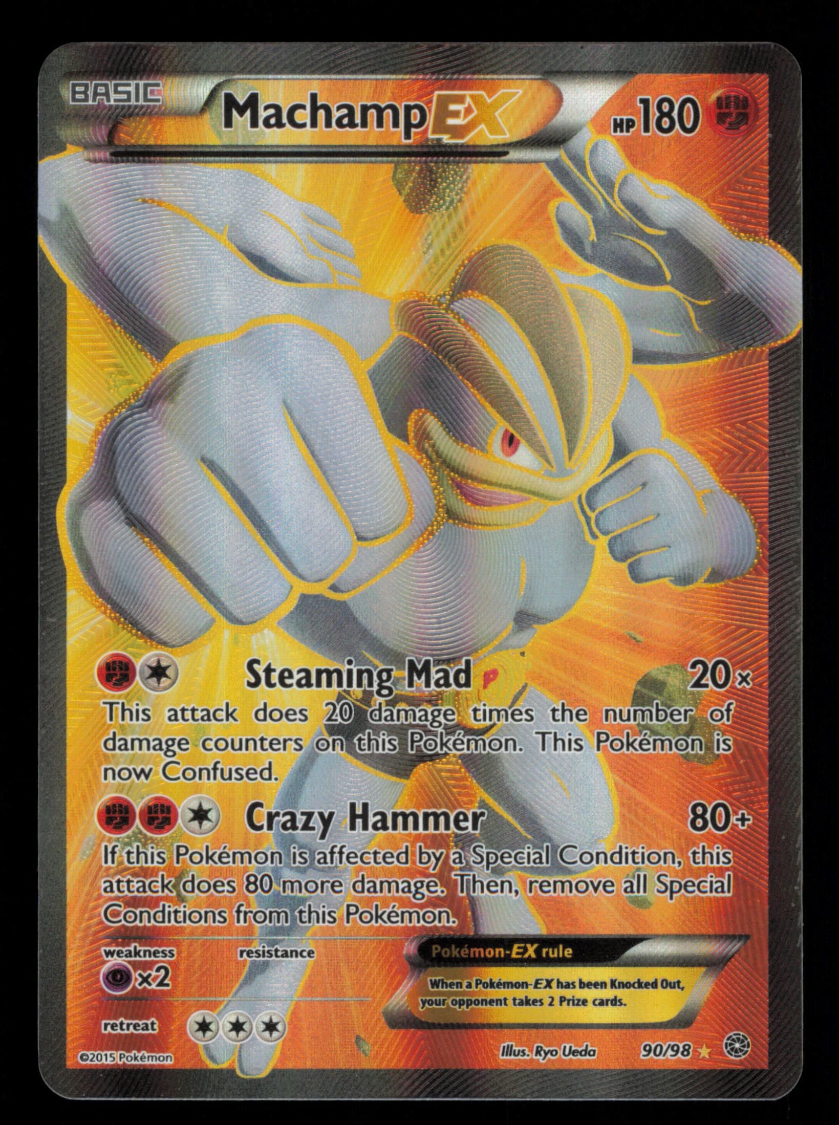 Machamp EX 90/98 Rare Ultra Ancient Origins Pokemon