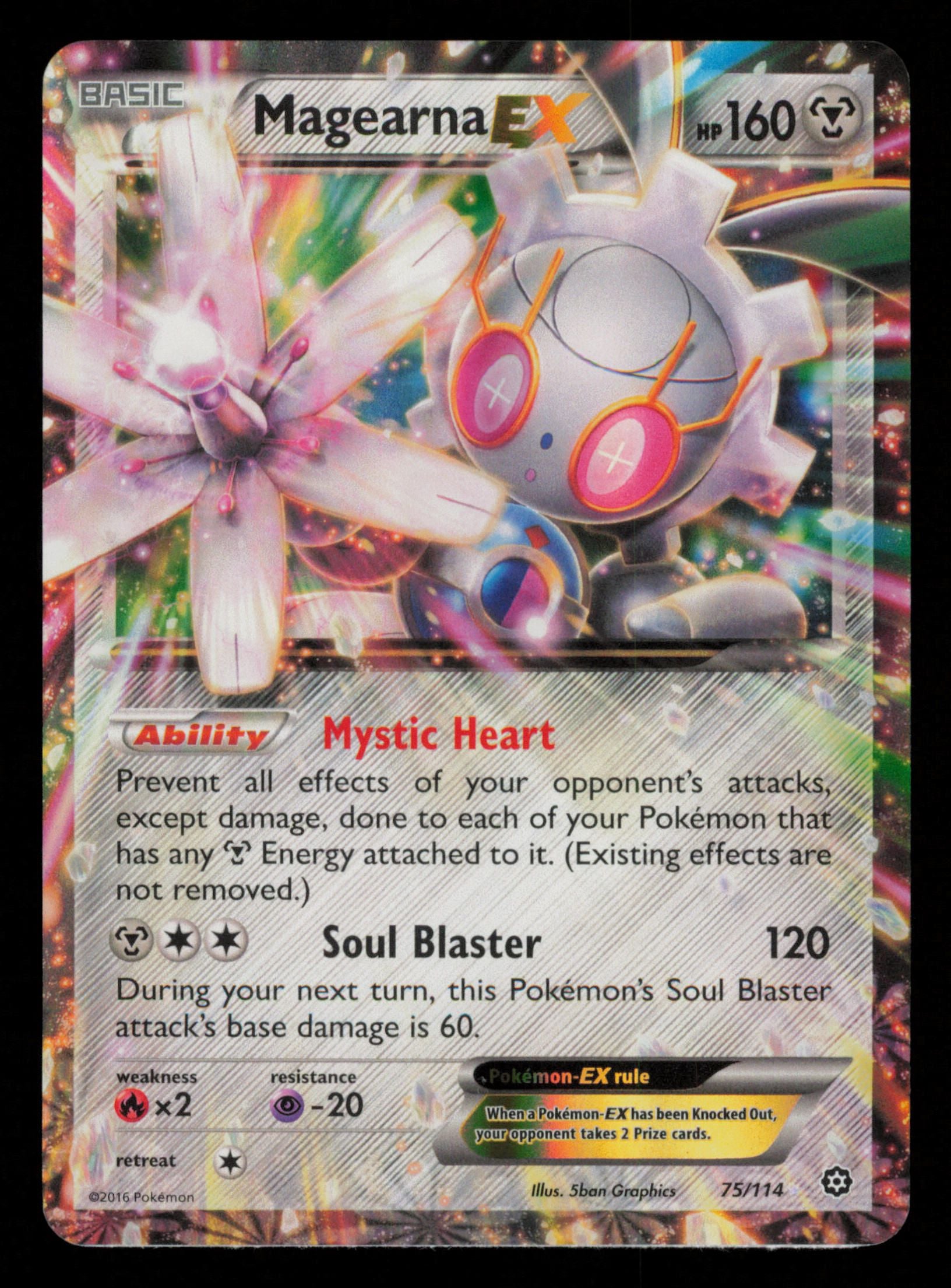 Magearna EX 75/114 Holo Rare EX Steam Siege Pokemon