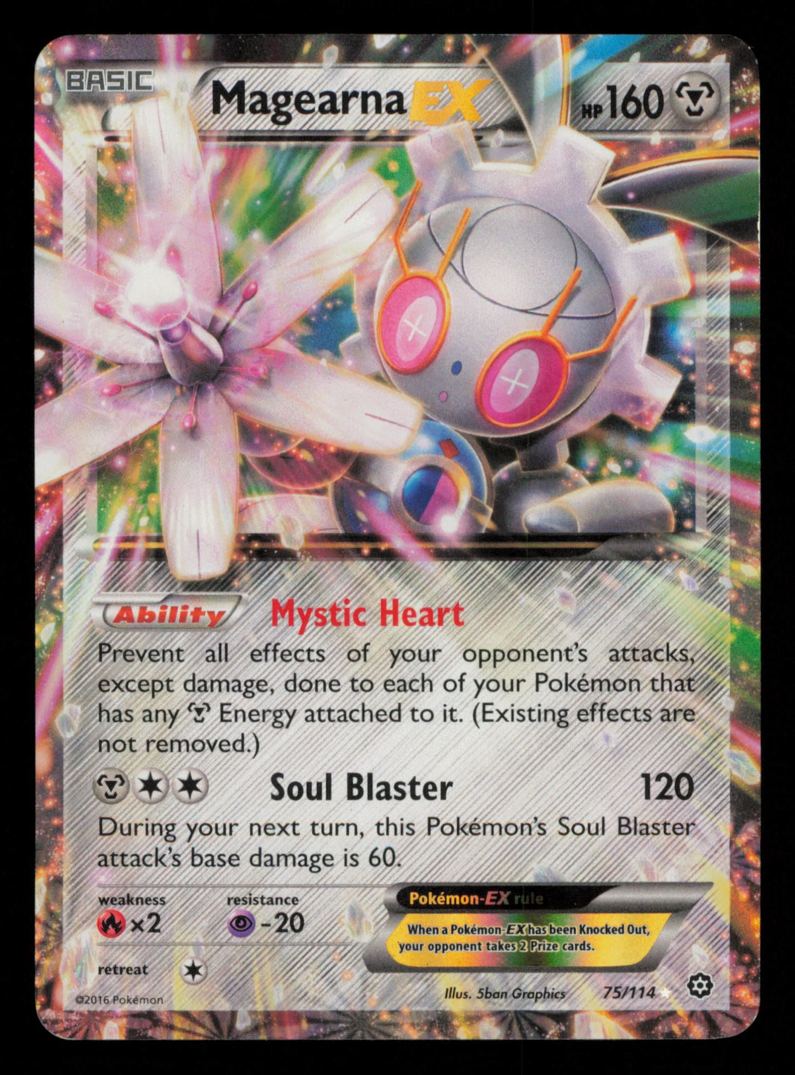 Magearna EX 75/114 Holo Rare EX Steam Siege Pokemon