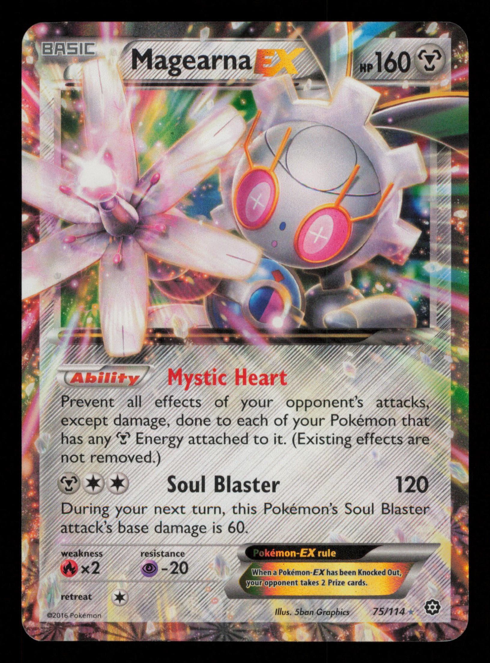 Magearna EX 75/114 Holo Rare EX Steam Siege Pokemon