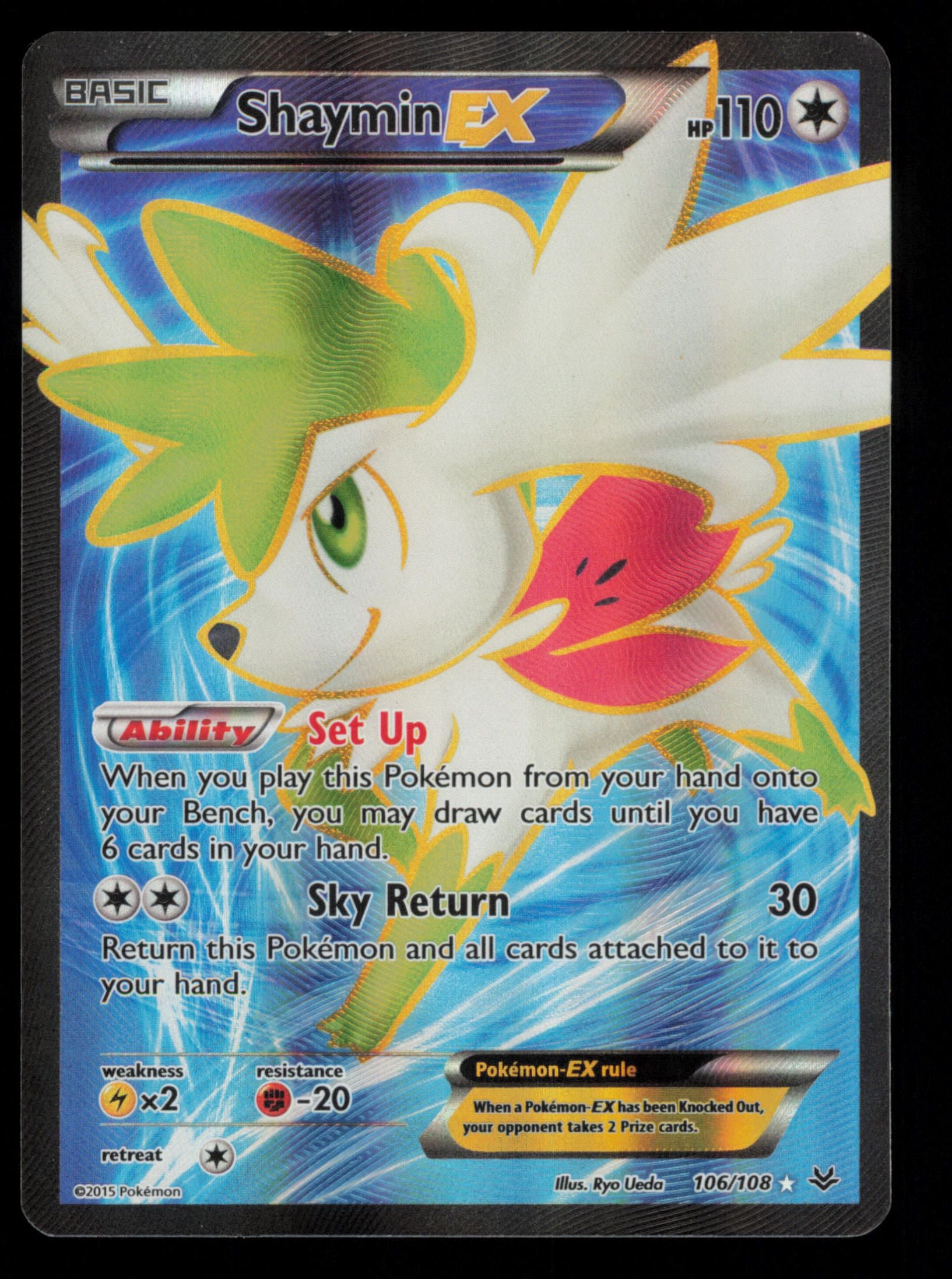 Shaymin EX 106/108 Rare Ultra Roaring Skies Pokemon