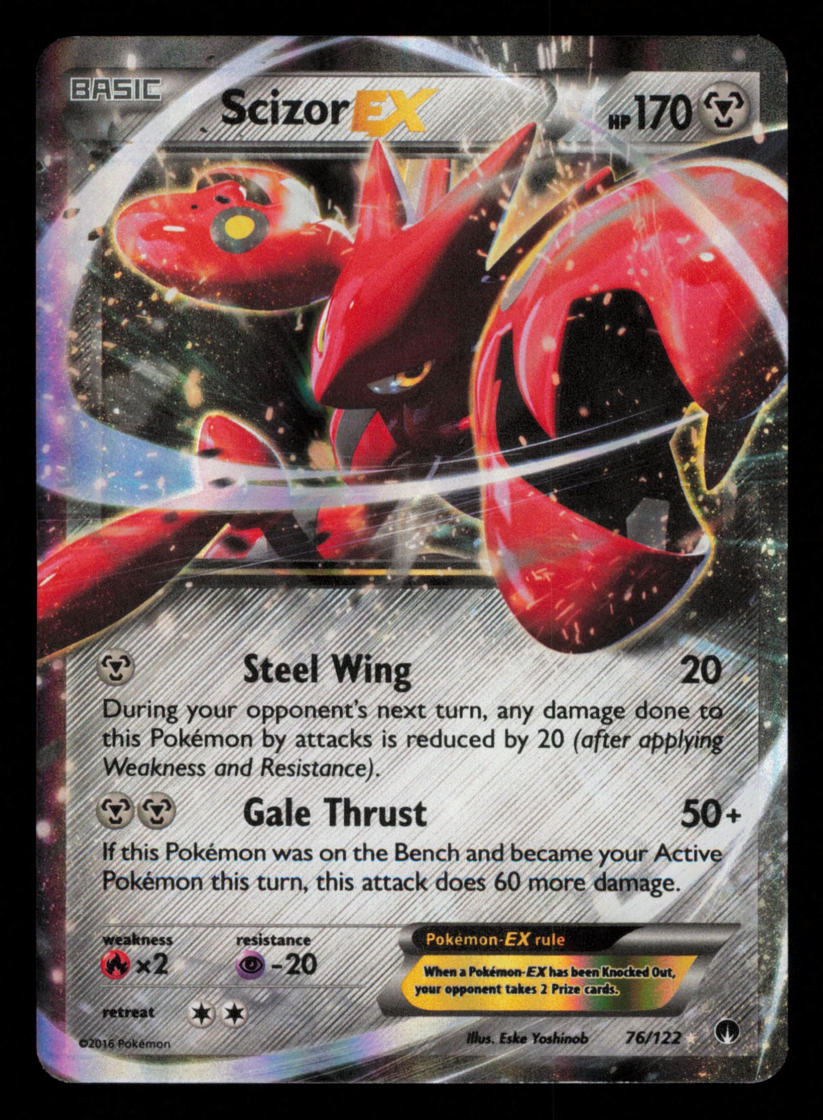 Scizor EX 76/122 Holo Rare EX BREAKpoint Pokemon