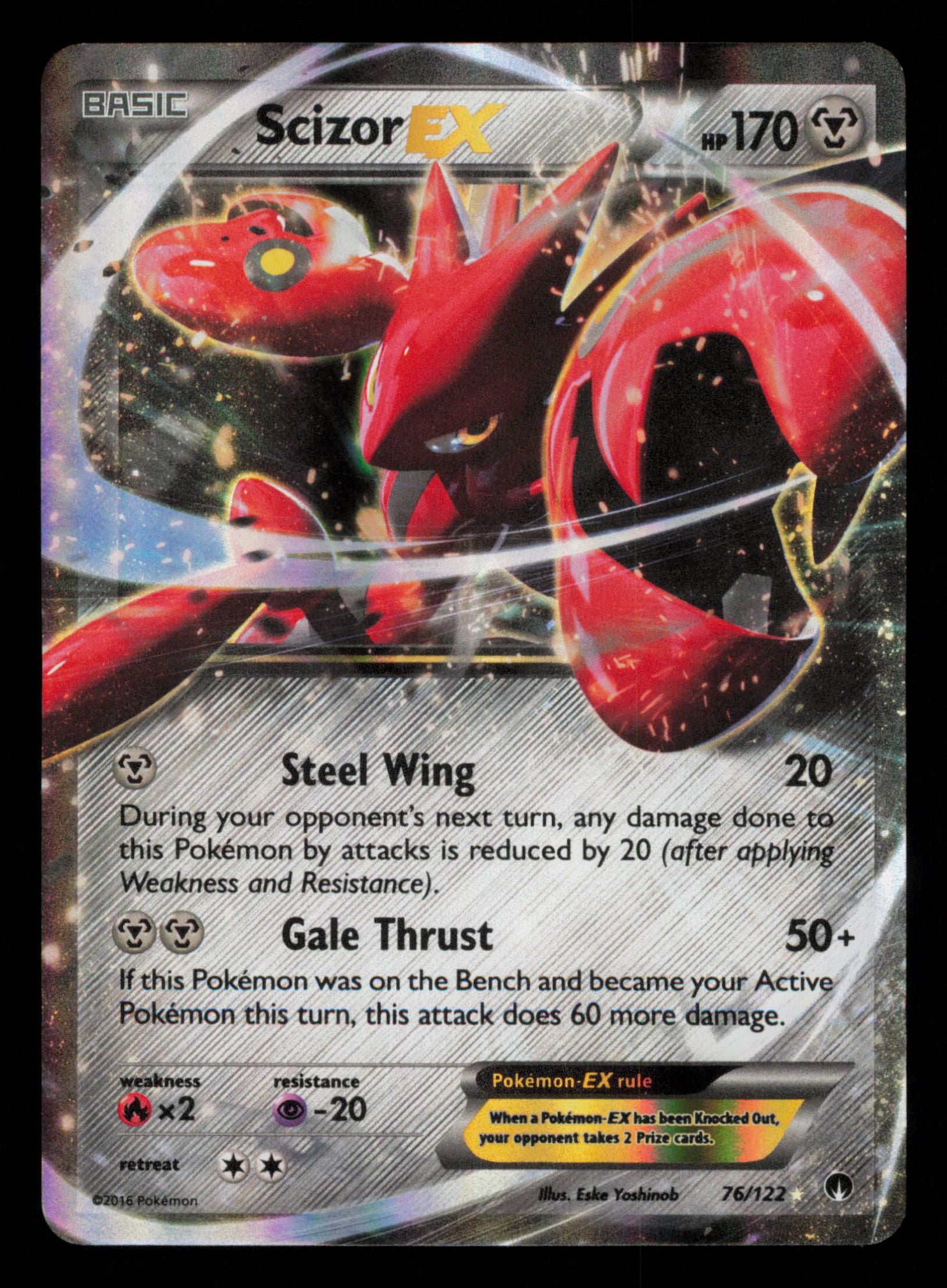 Scizor EX 76/122 Holo Rare EX BREAKpoint Pokemon