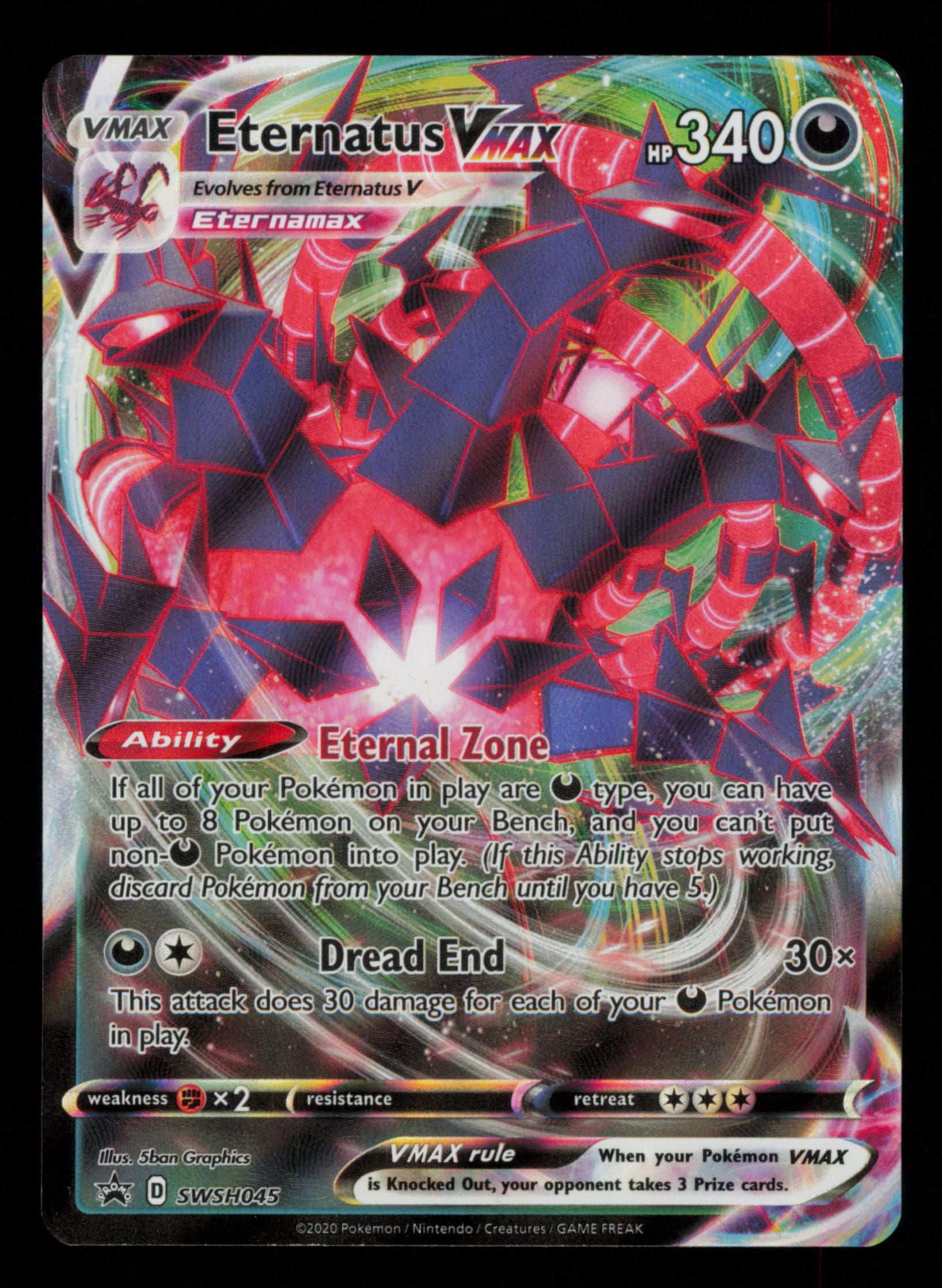 Eternatus VMAX SWSH045 Promo SWSH Black Star Pokemon
