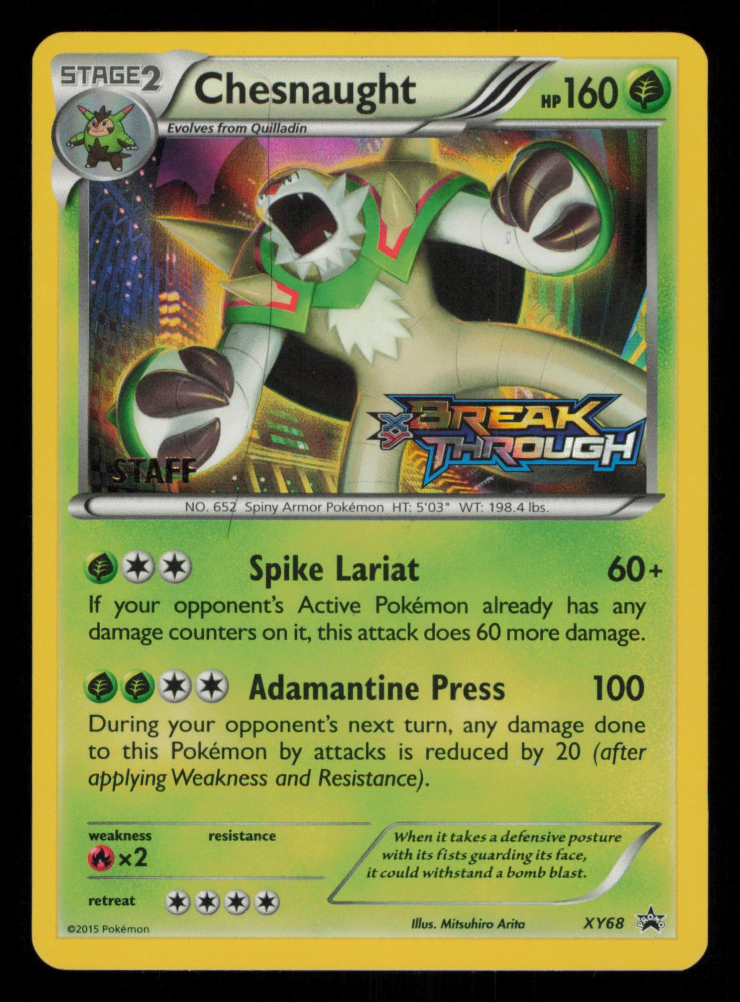 Chesnaught 11/162 Holo Rare BREAKthrough Pokemon