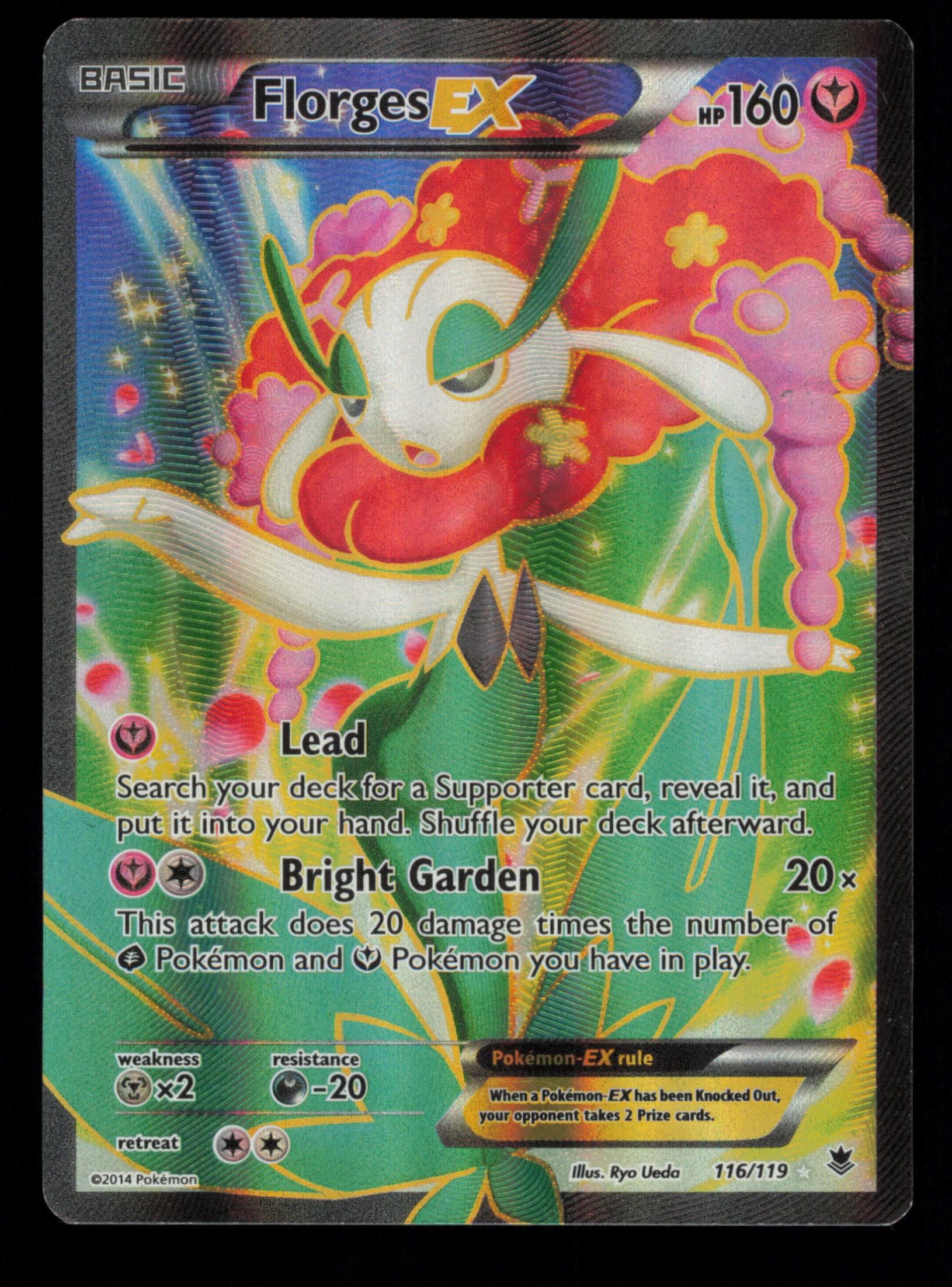 Florges EX 116/119 Rare Ultra Phantom Forces Pokemon