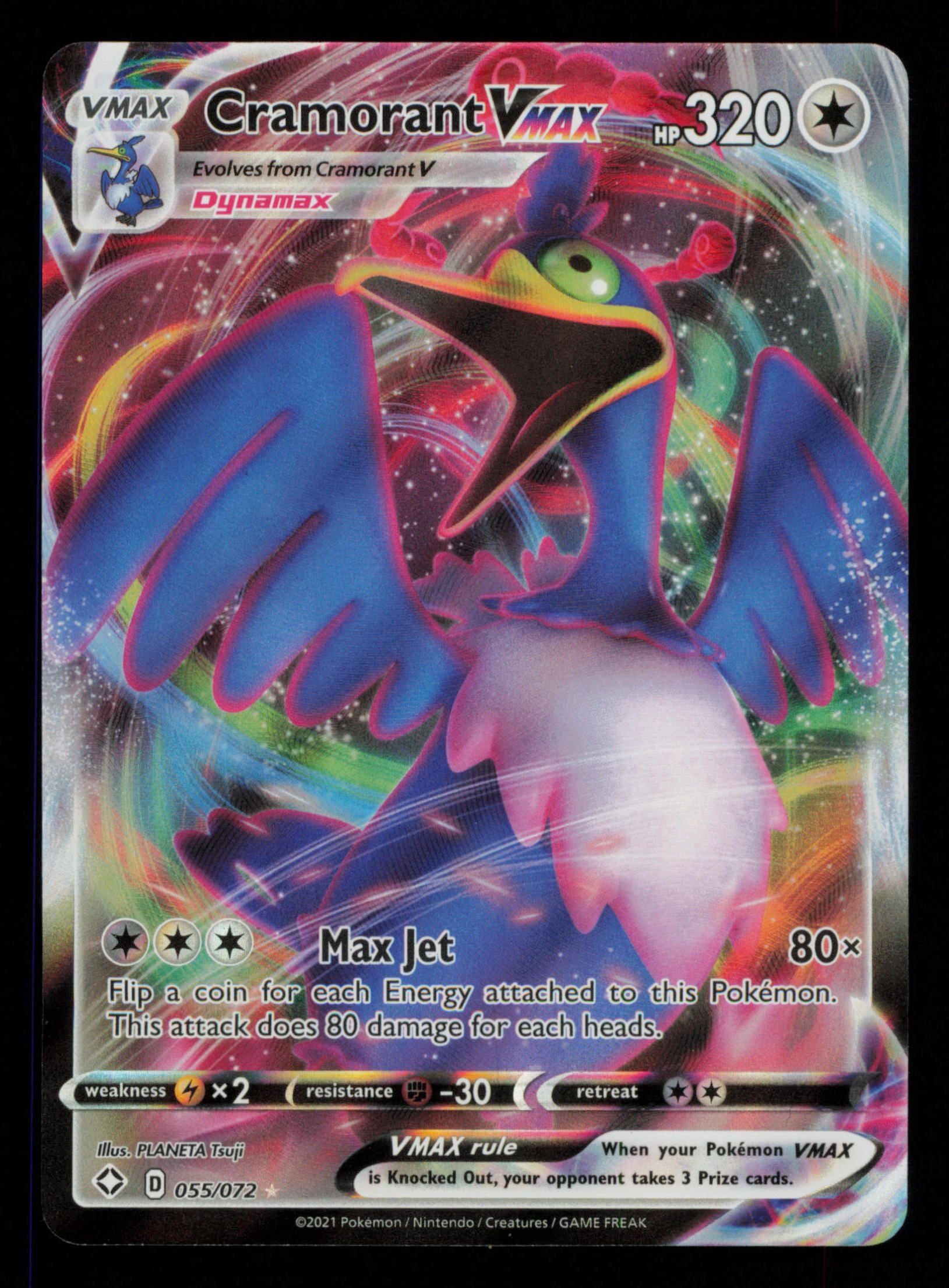 Cramorant VMAX 055/072 Holo Rare VMAX Shining Fates Pokemon